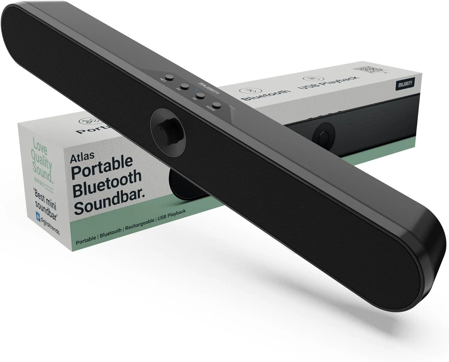 Majority Atlas Portable Bluetooth Soundbar for TV & Computer