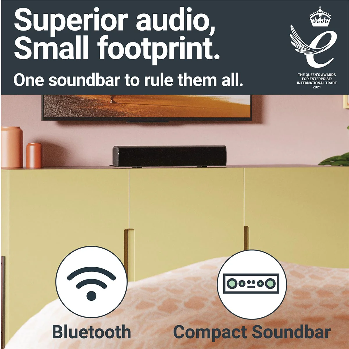 Majority Bowfell Bluetooth Soundbar for TV & Computer - Black - Image 5