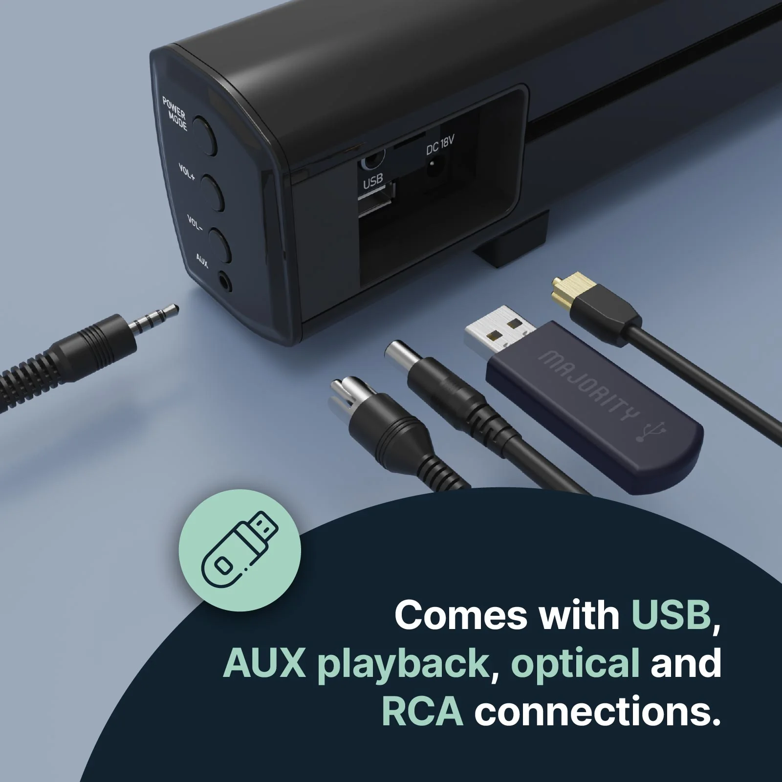 Majority Bowfell Plus Bluetooth Sound Bar with Subwoofer - Image 6