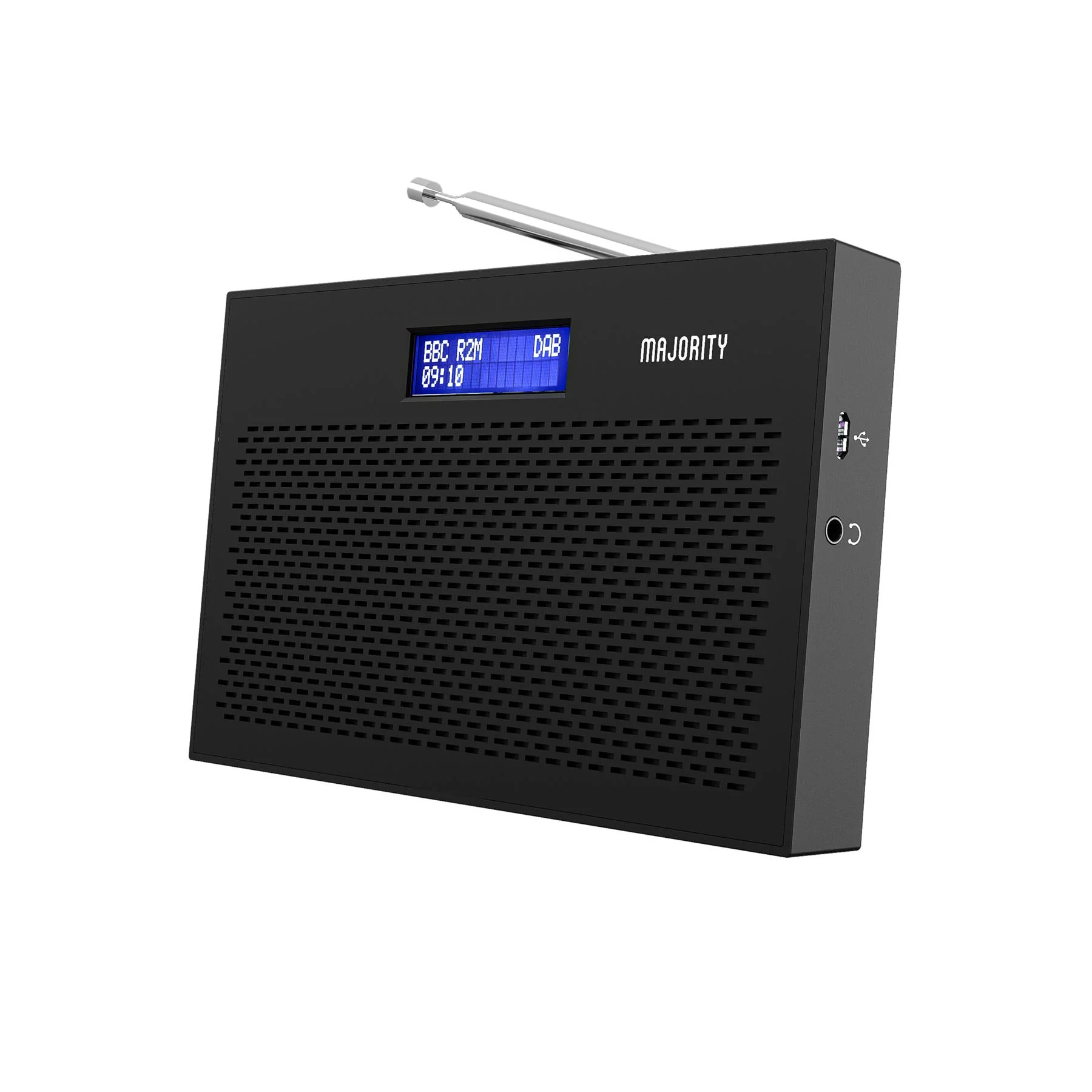 Majority Histon DAB+ Digital FM radio Battery & Mains Powered Portable Radio Alarm Clock Preset - Image 2