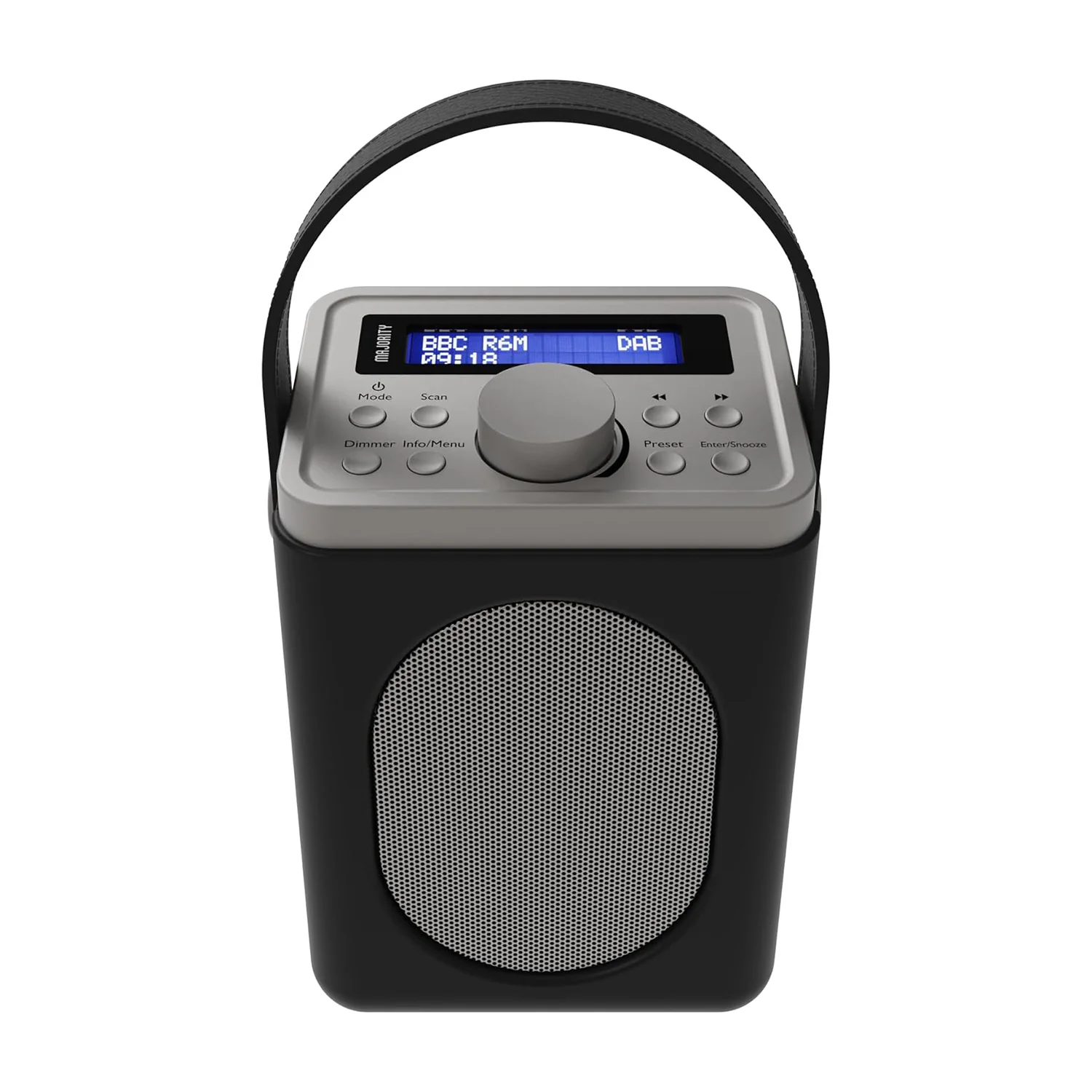 Majority Little Shelford Portable DAB/DAB+ FM Radio Bluetooth Alarm & Sleep Timer Black & Grey - Image 2