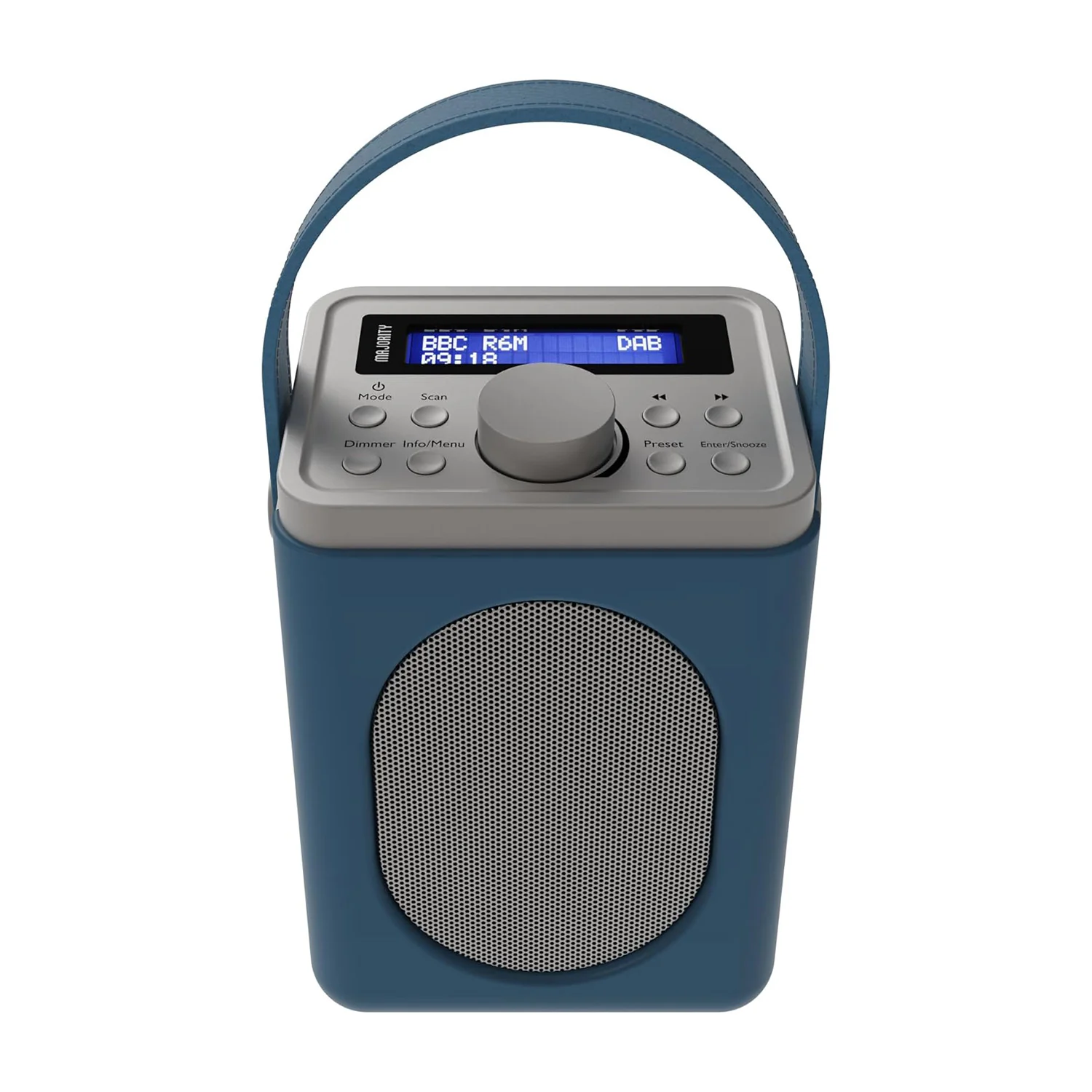 Majority Little Shelford Portable DAB/DAB+ FM Radio Bluetooth Alarm & Sleep Timer Blue & Grey - Image 2