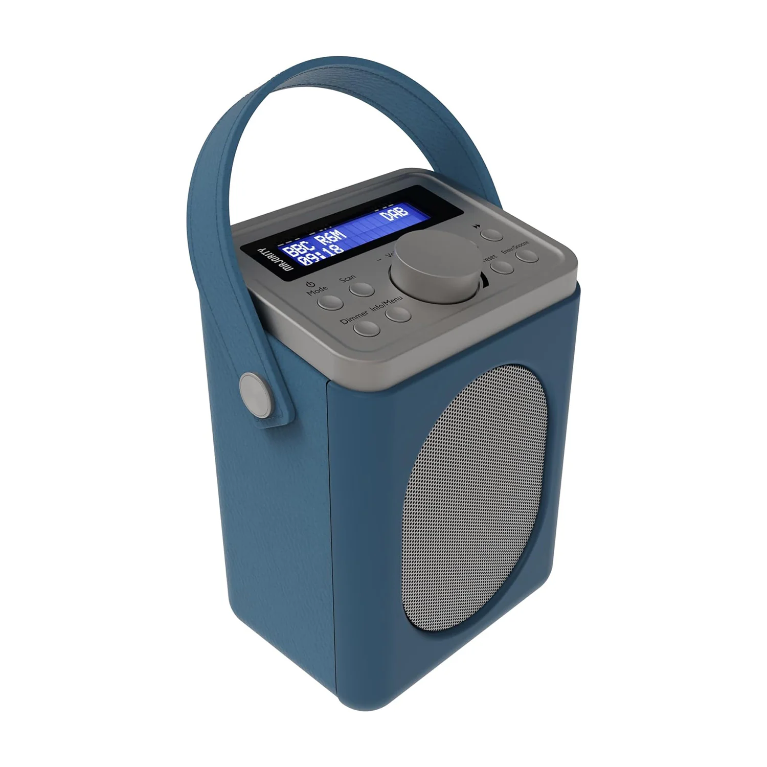 Majority Little Shelford Portable DAB/DAB+ FM Radio Bluetooth Alarm & Sleep Timer Blue & Grey - Image 3