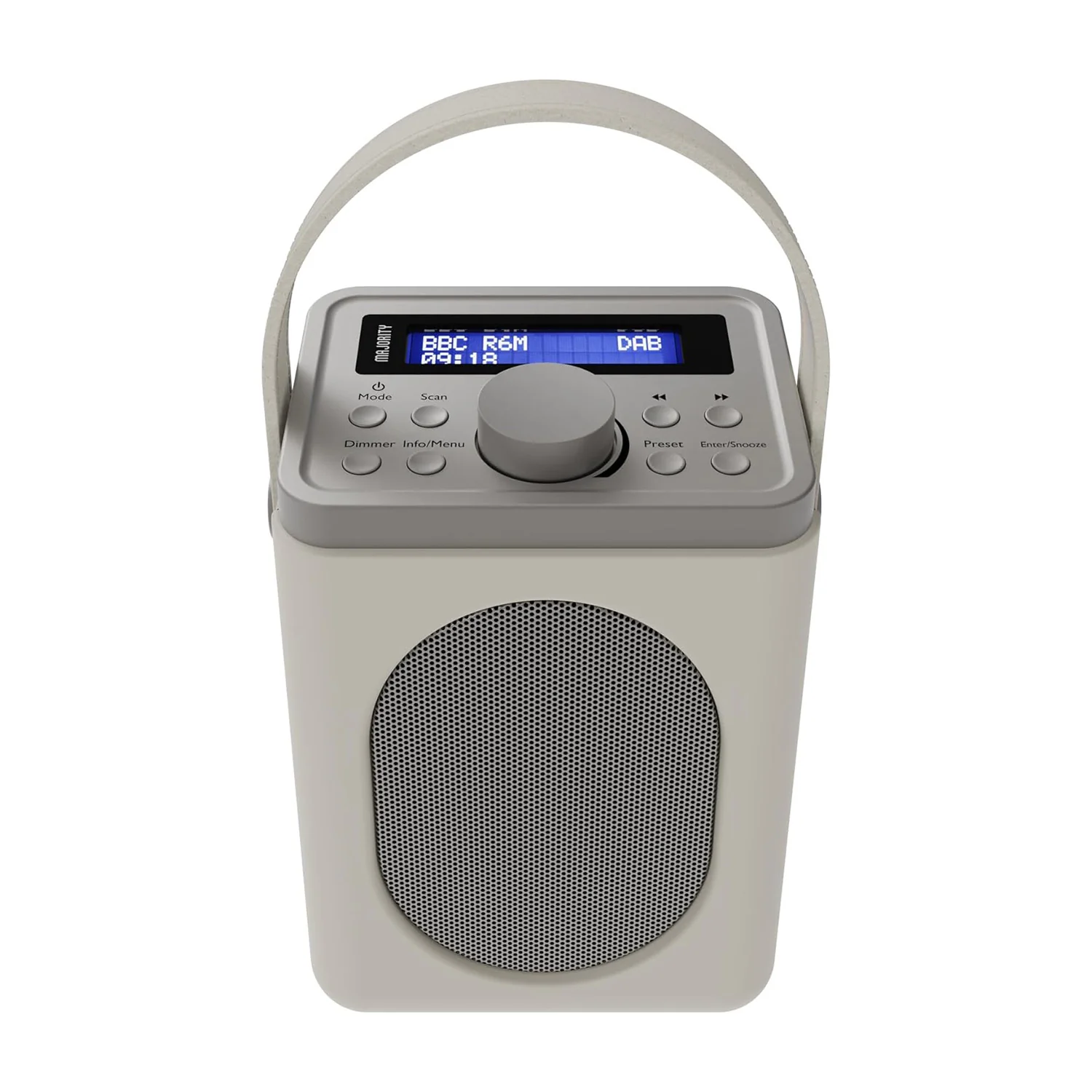 Majority Little Shelford Portable DAB/DAB+ FM Radio Bluetooth Alarm & Sleep Timer Cream & Grey - Image 2