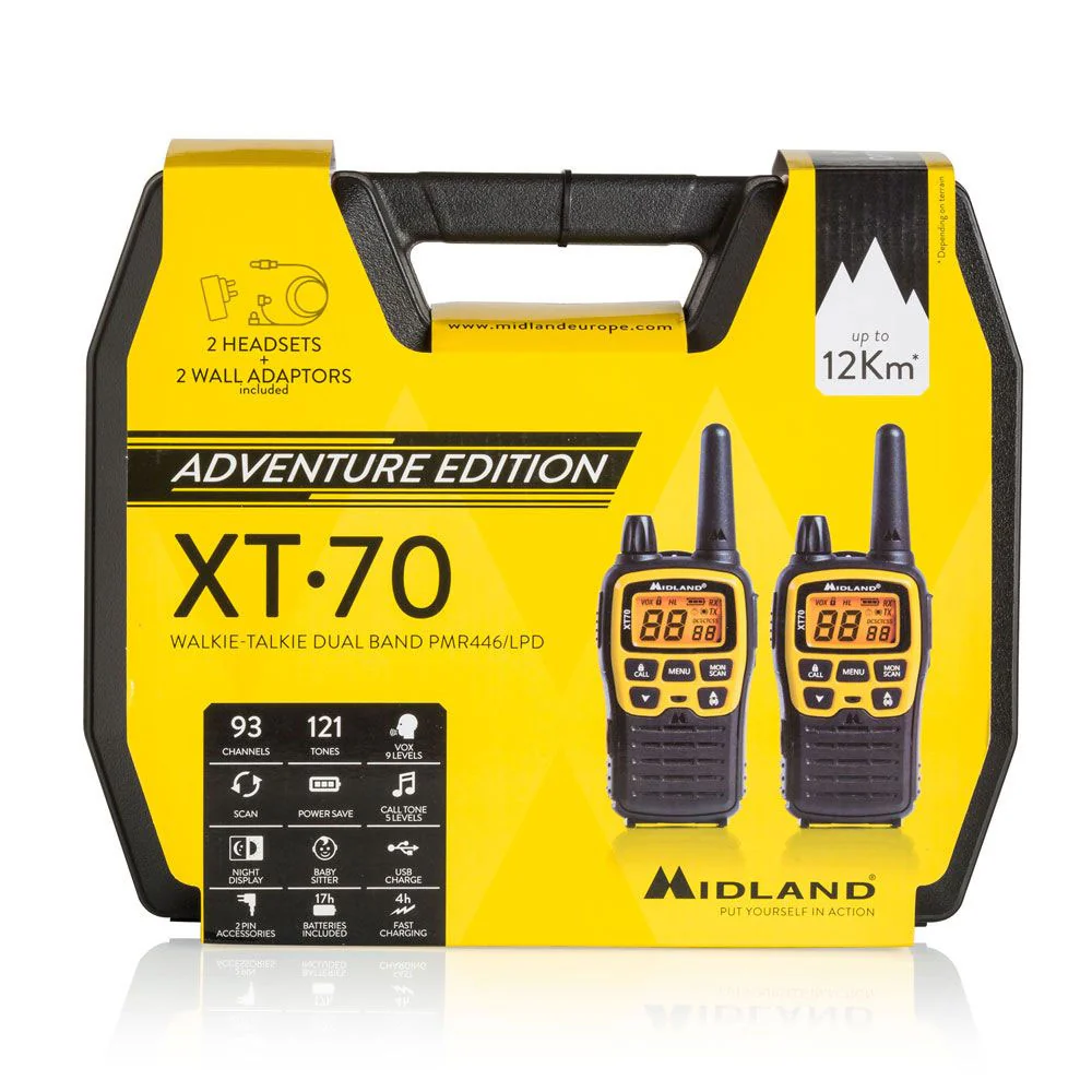 Midland XT70 Adventure Walkie Talkies Quad Pack - Image 5