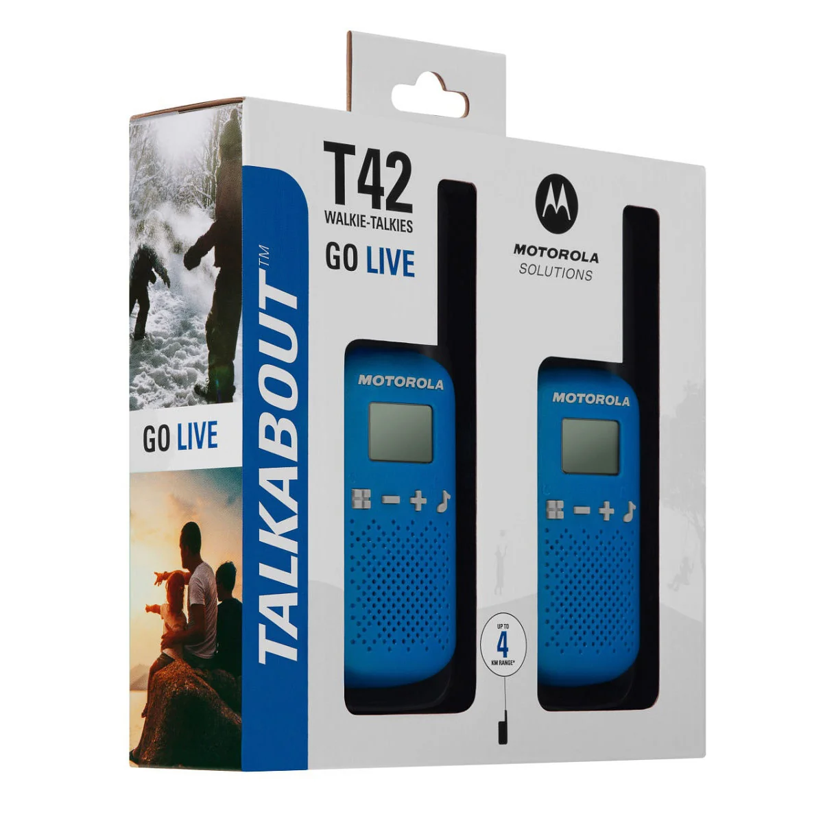 Motorola TALKABOUT T42 Twin Pack Two-Way Radios in Blue - Image 4