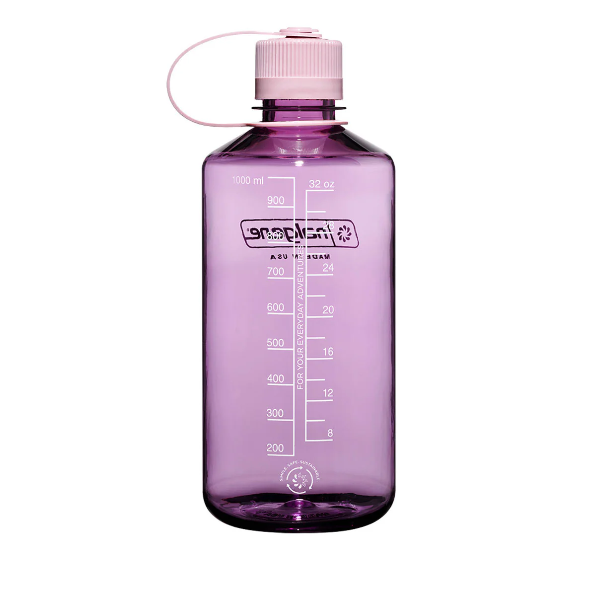 Nalgene Narrow Mouth 1L Tritan Sustain Water Bottle - Cherry Blossom Monochrome - Image 2