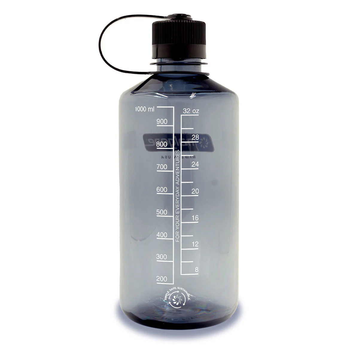 Nalgene Narrow Mouth 1L Tritan Sustain Water Bottle - Grey - Image 2