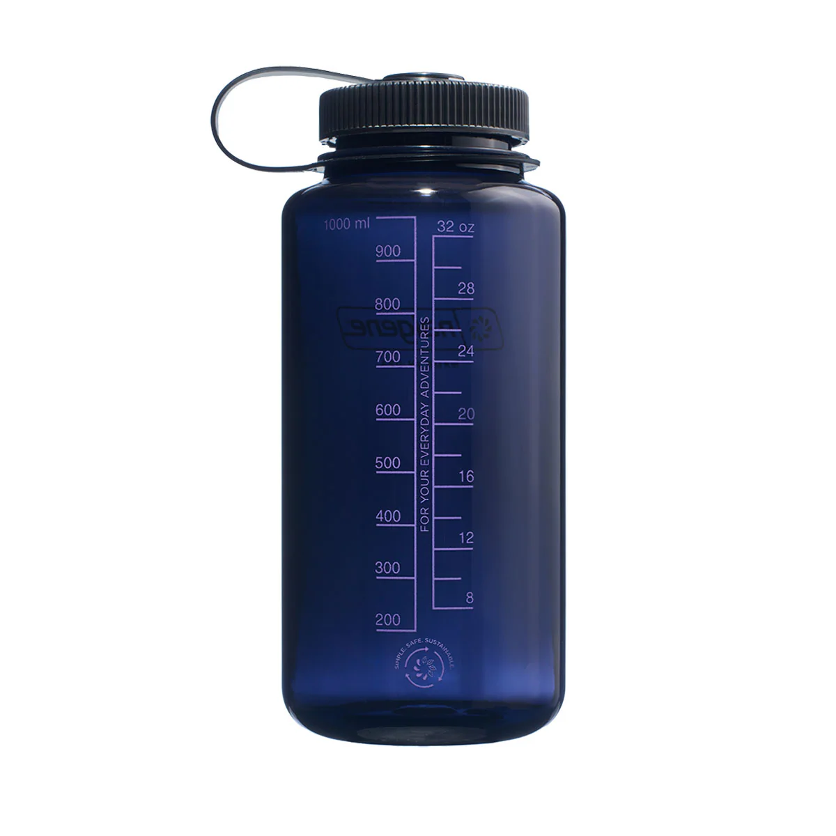 Nalgene Wide Mouth 1L Tritan Sustain Water Bottle - Odyssey Grey - Image 2