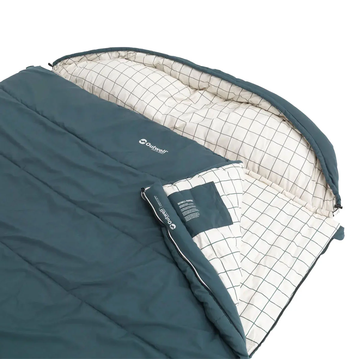 Outwell Camper Lux Double Sleeping Bag - Blue - Image 3