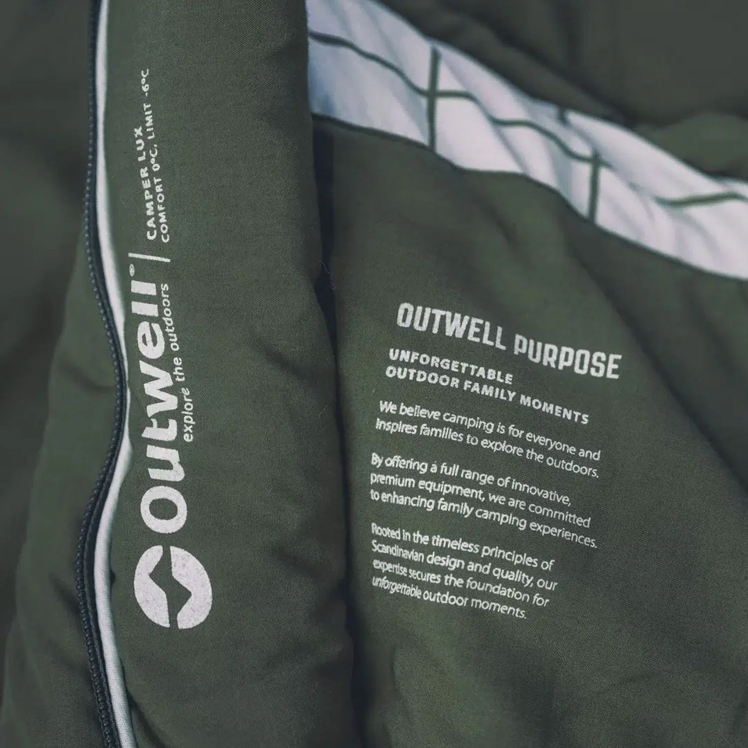 Outwell Camper Lux XL Sleeping Bag - Green - Image 7
