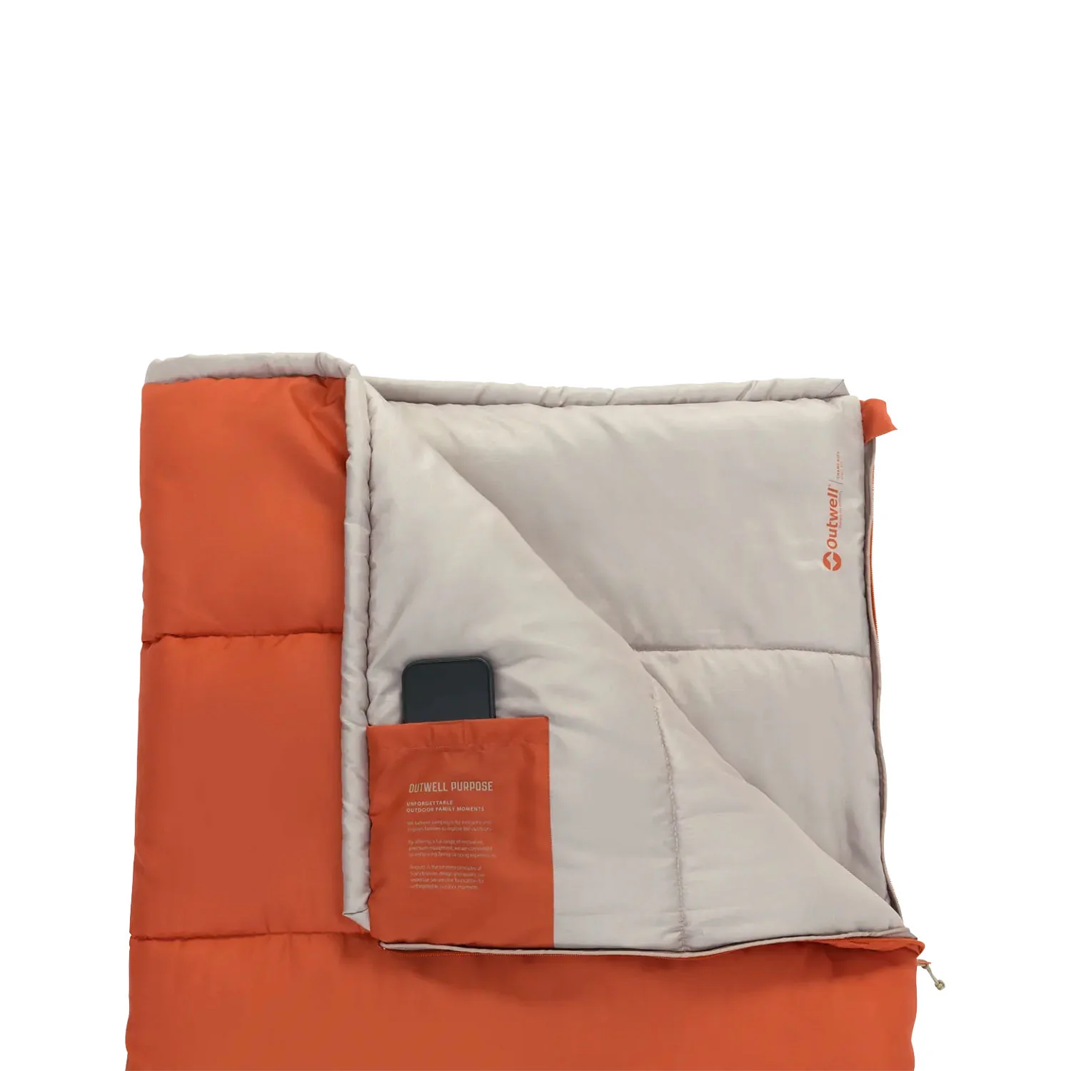 Outwell Champ Kids Sleeping Bag - Burnt Red - Image 3