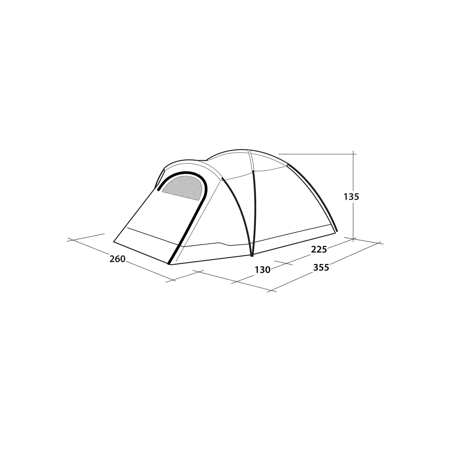 Outwell Cloud 4 Tent, 4-Person - Image 11