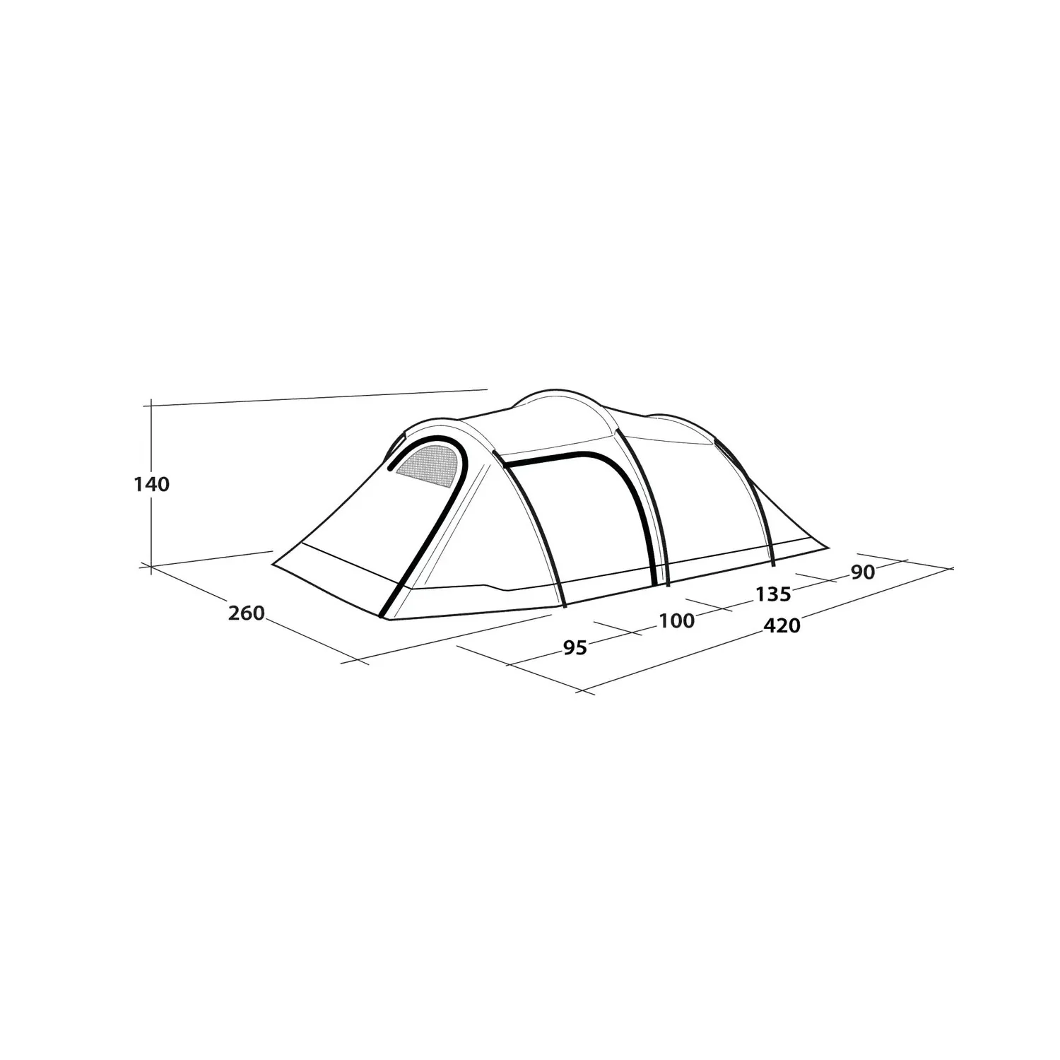 Outwell Earth 4 Plus Tent, 4-Person - Image 10