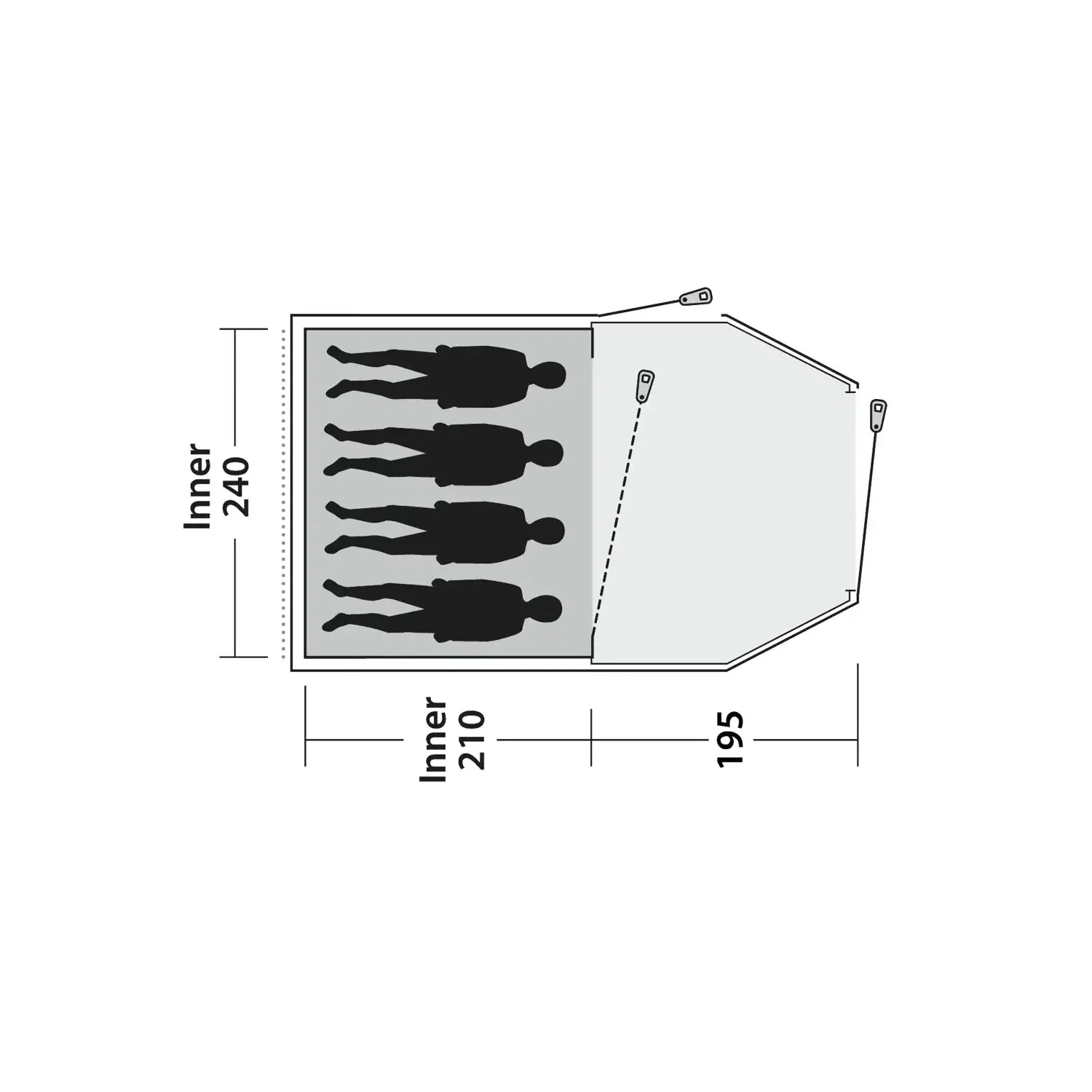 Outwell Earth 4 Plus Tent, 4-Person - Image 11