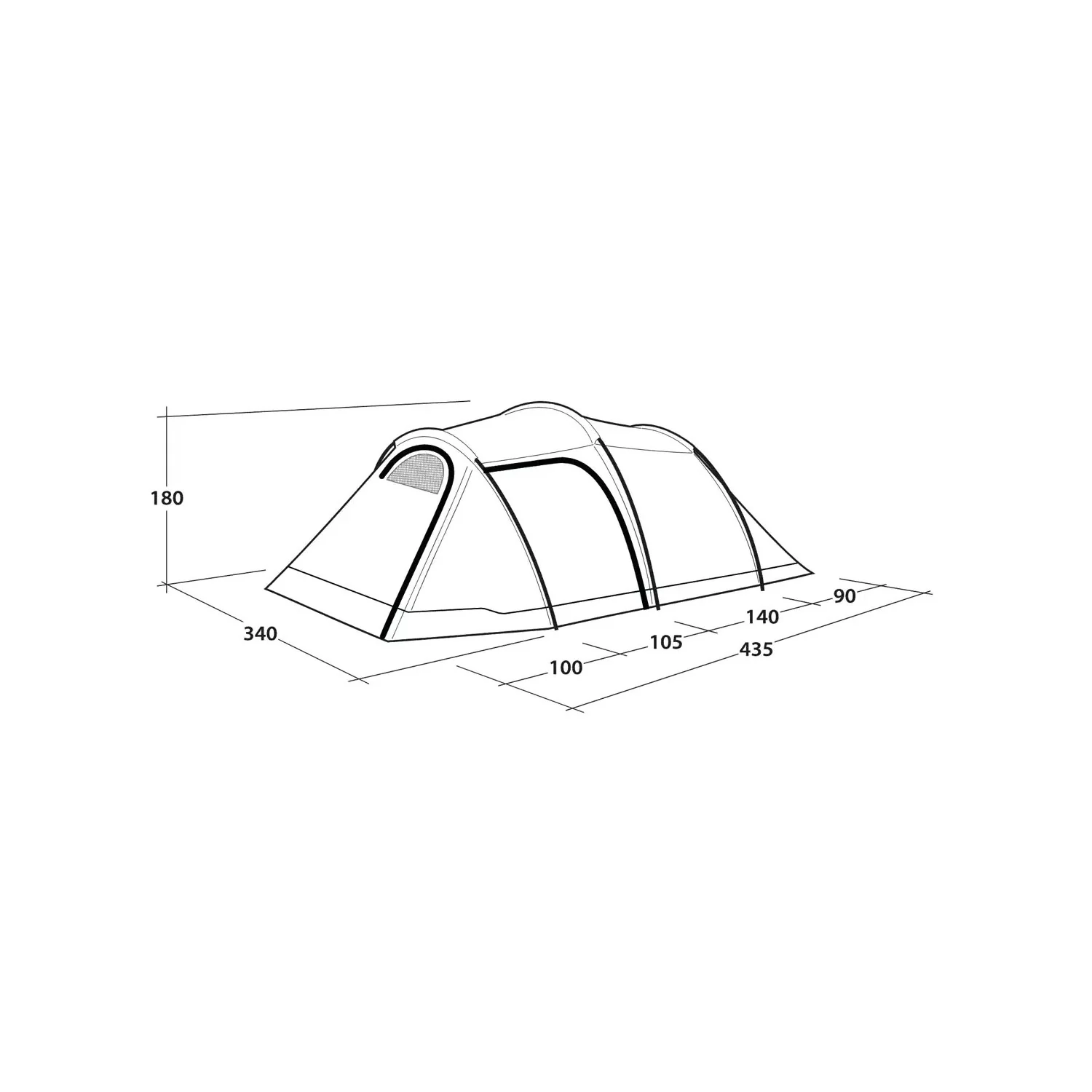 Outwell Earth 5 Plus Tent, 5-Person - Image 5
