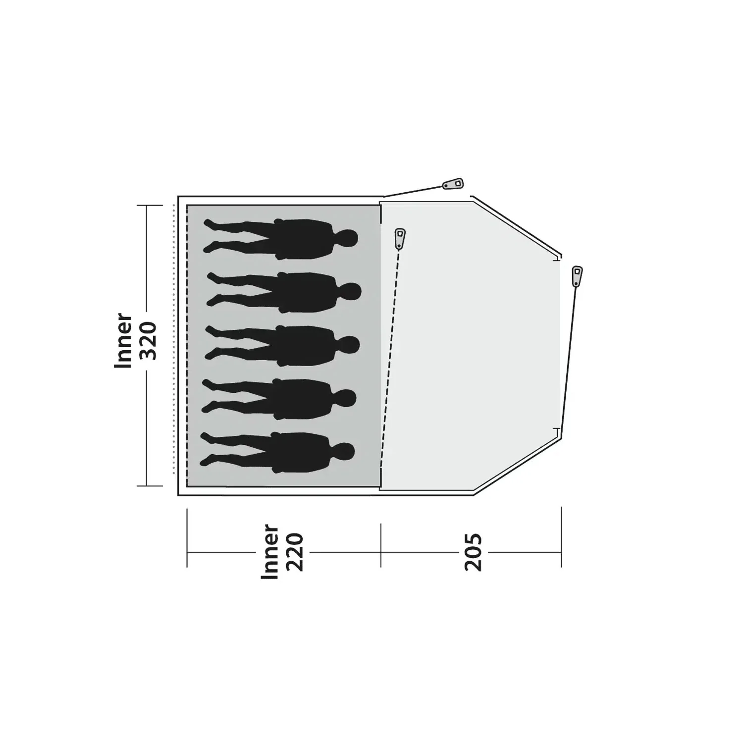 Outwell Earth 5 Plus Tent, 5-Person - Image 6