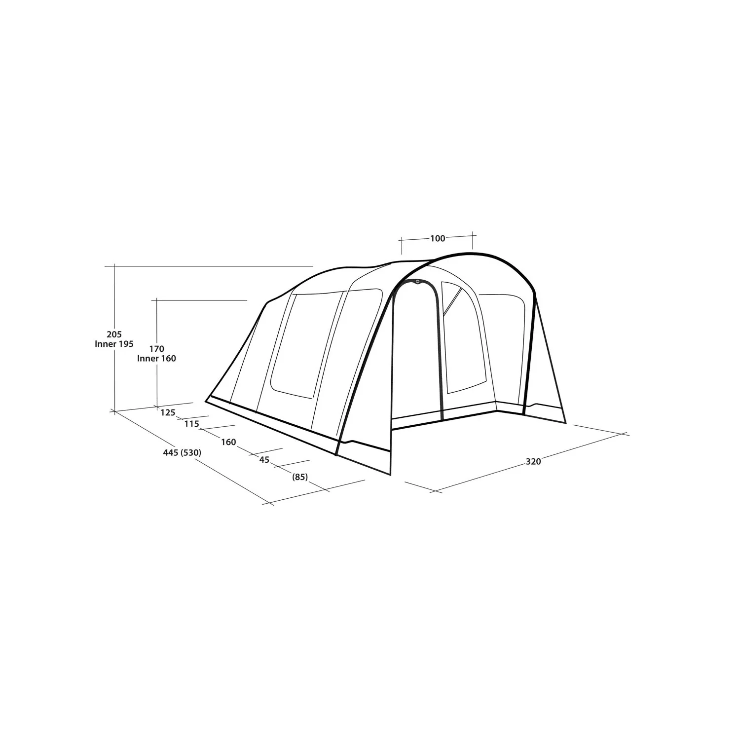 Outwell Monterey 5 Air 5-Person Tent - Image 10