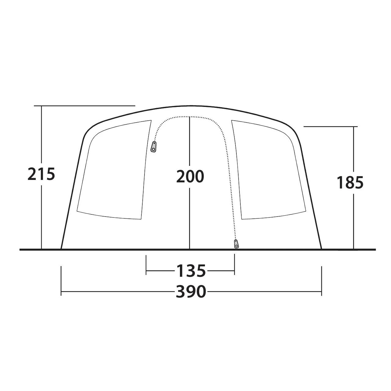 Outwell Moonhill 6 Air Tent, 6-Person - Image 6