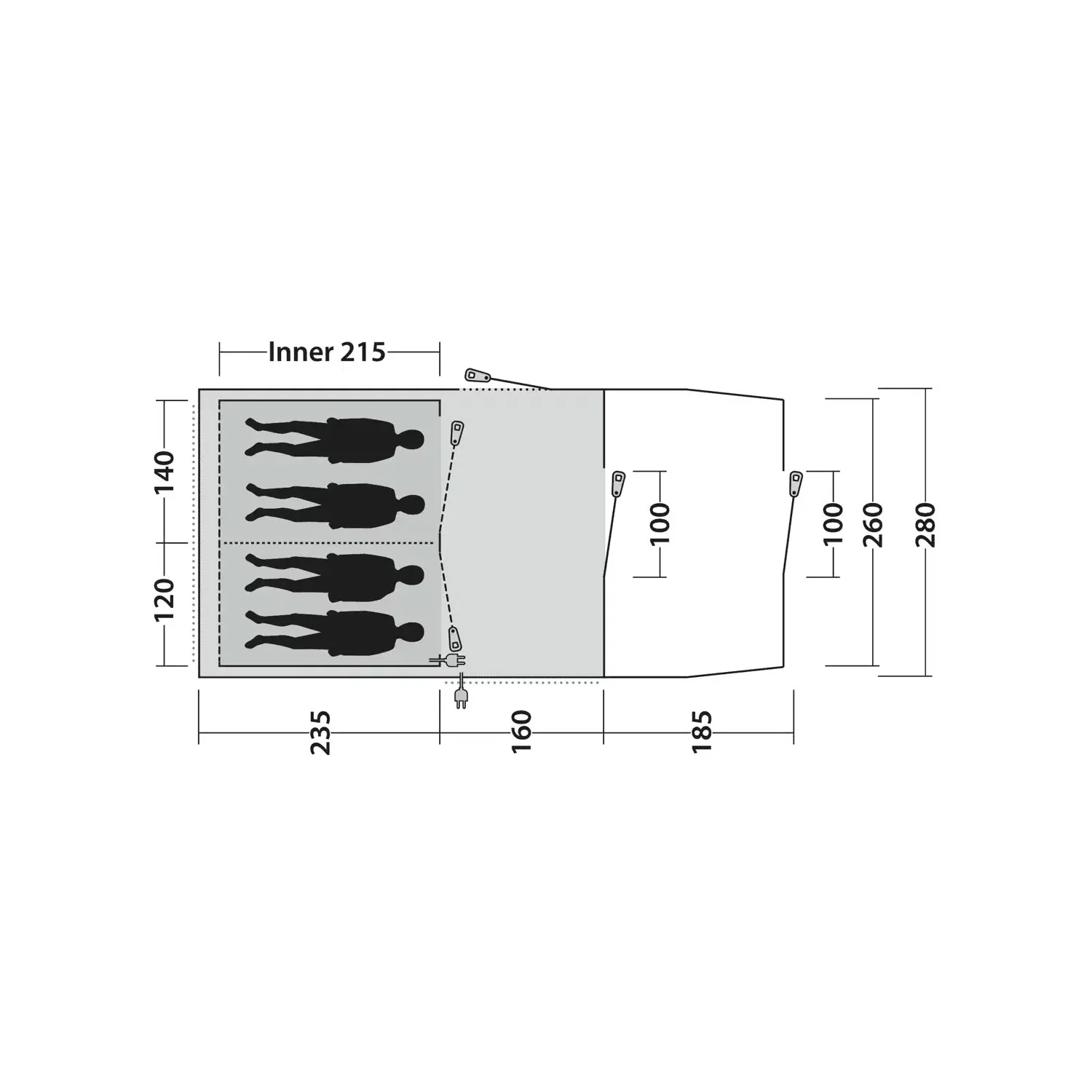 Outwell Rockwell 4 4-Person Tent - Image 10