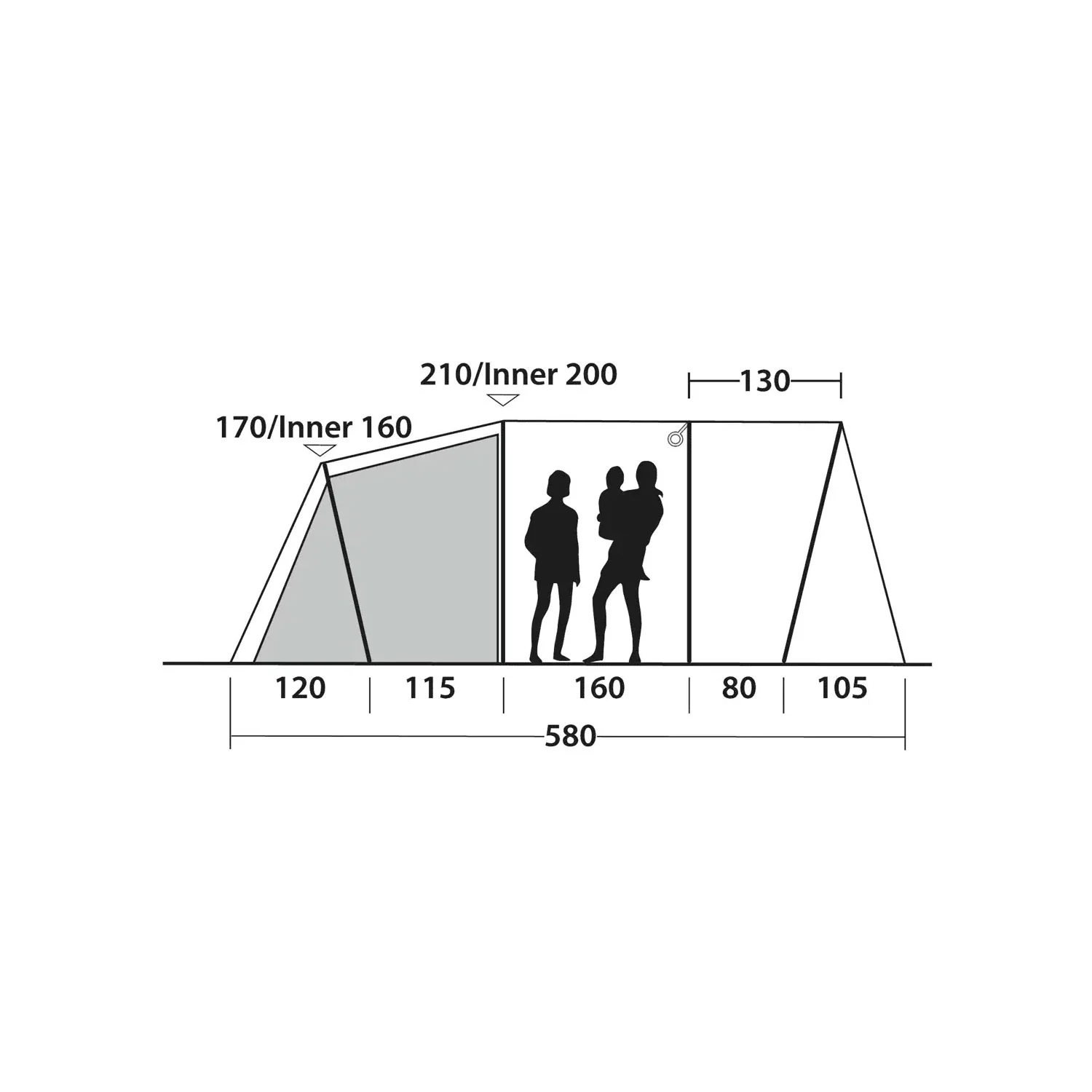 Outwell Rockwell 4 4-Person Tent - Image 11