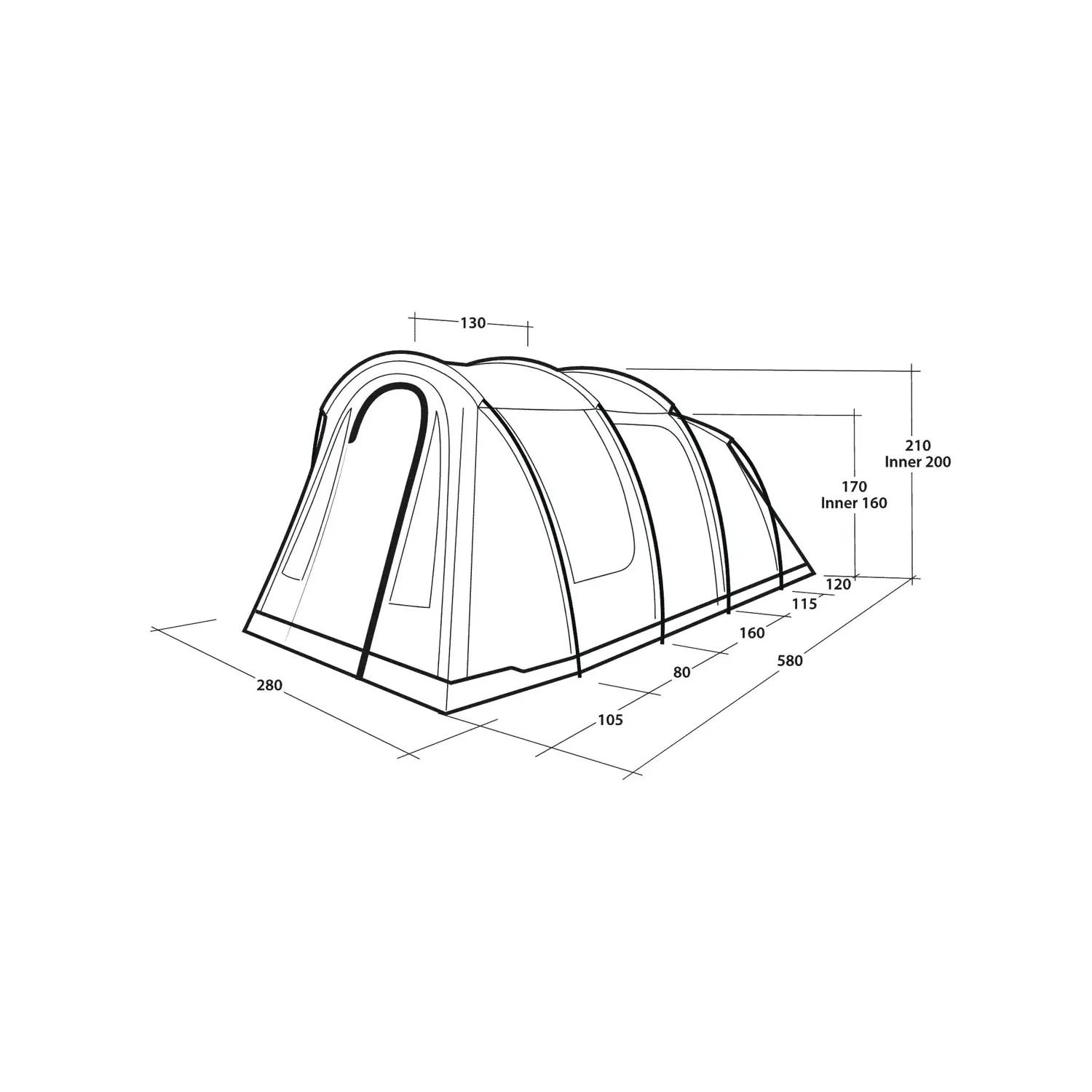 Outwell Rockwell 4 4-Person Tent - Image 9