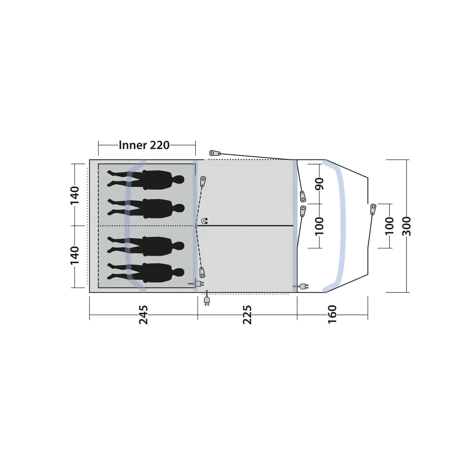 Outwell Sacramento 4 Air, 4-Person Tent - Image 10