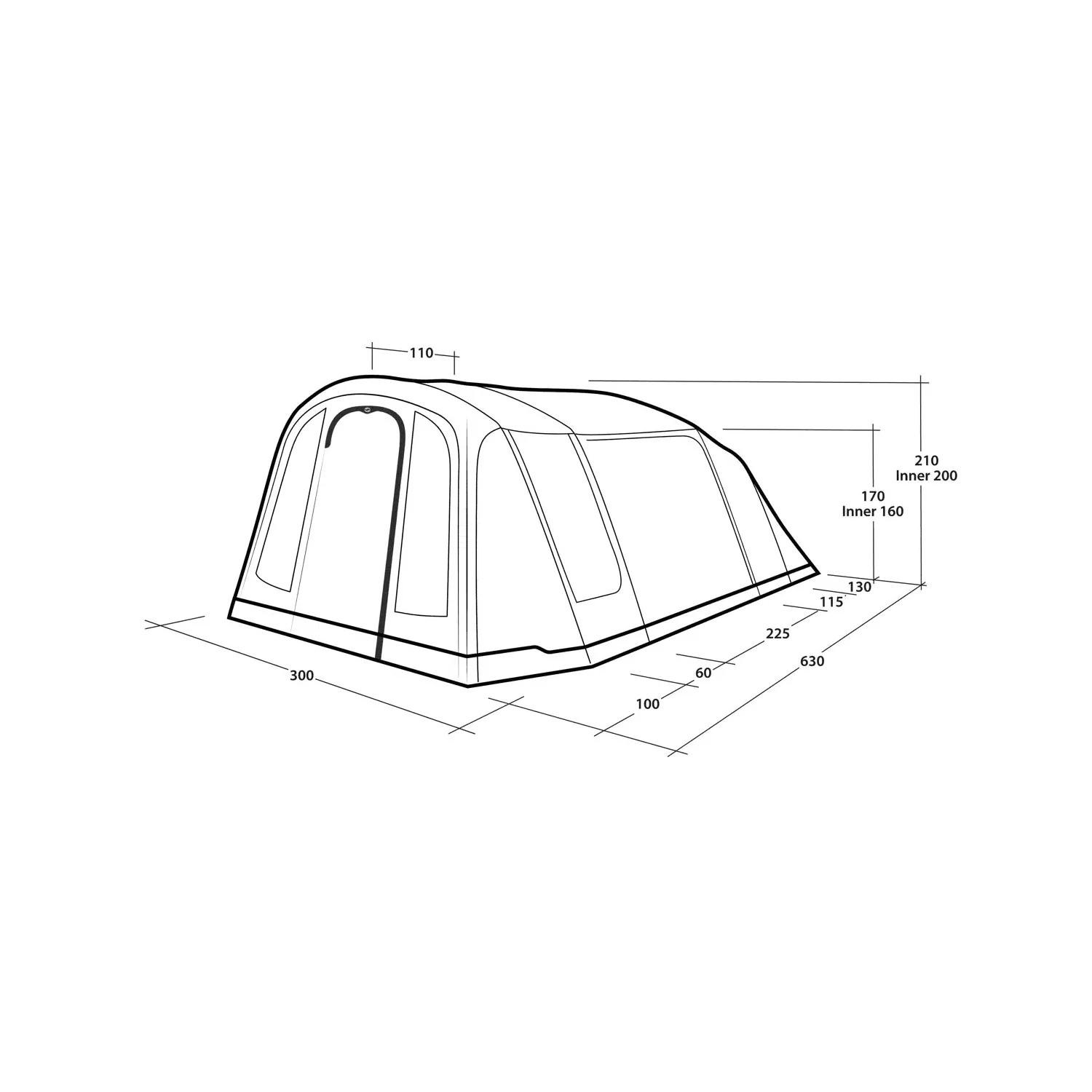 Outwell Sacramento 4 Air, 4-Person Tent - Image 9