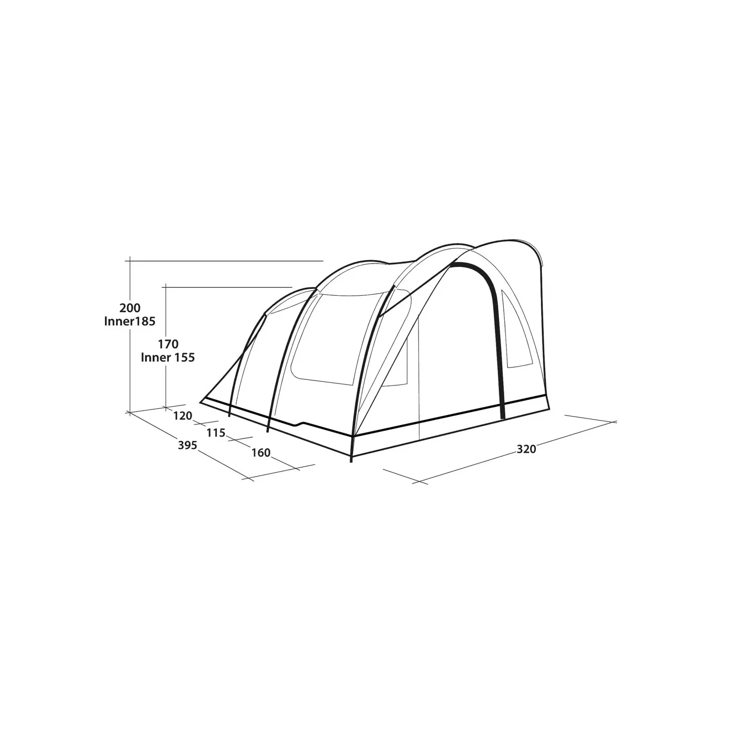 Outwell Sky 5 Tent, 5-Person - Image 9