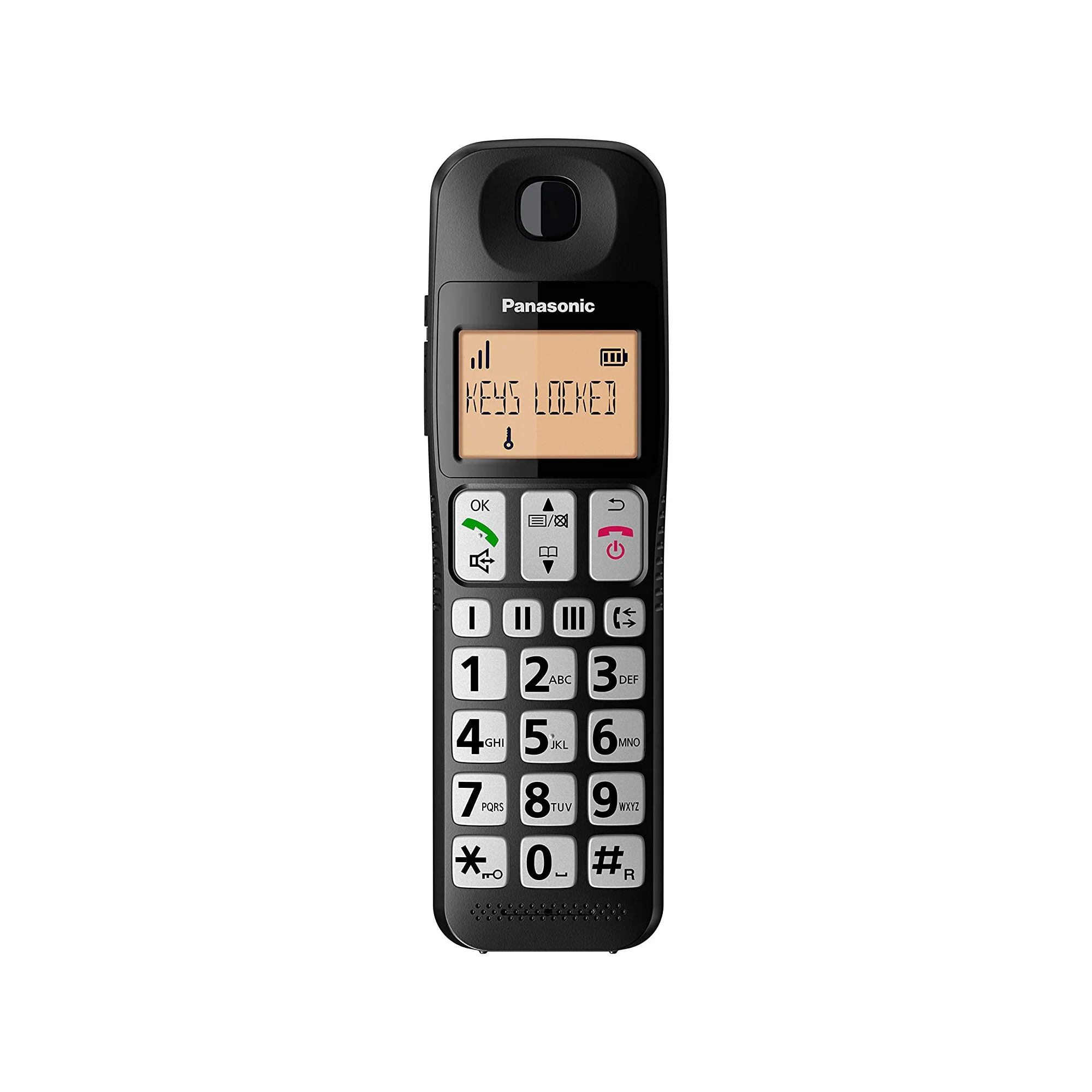 Panasonic KX-TGE110E Big Button Cordless Phone, Single Handset - Image 3