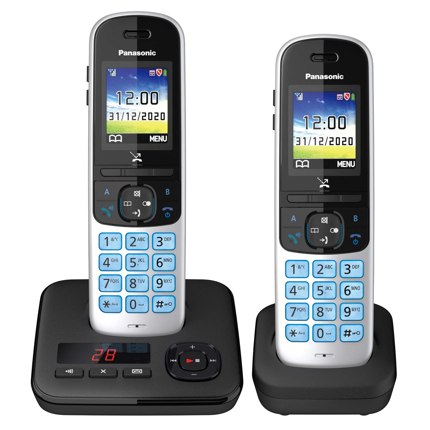 Panasonic KX-TGH722ES Digital Cordless Telephone with Automated Call Block and Answering Machine - Image 3