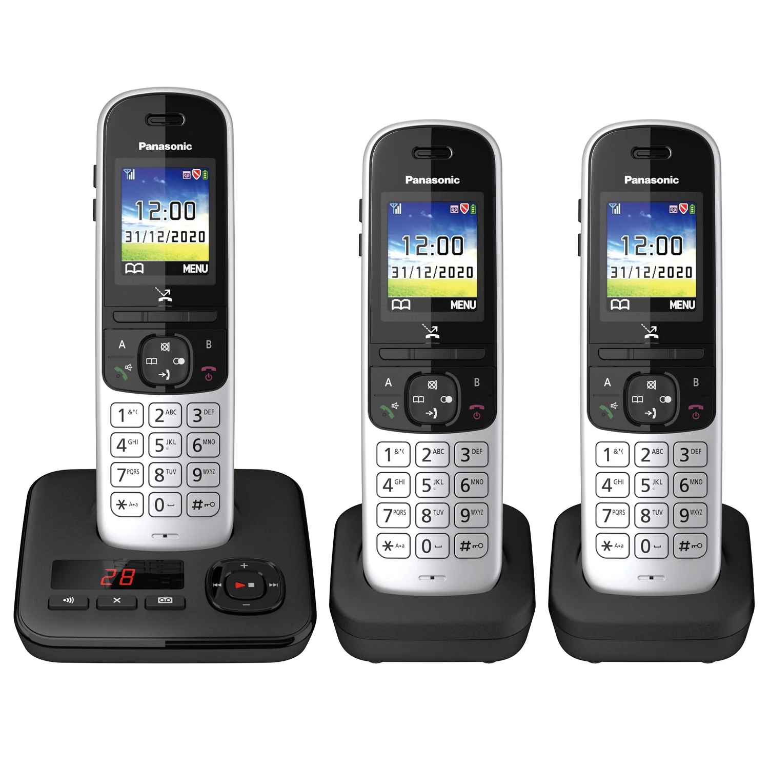 Panasonic KX-TGH723ES Digital Cordless Telephone with Automated Call Block, Enhanced Volume and Answering Machine - Image 2