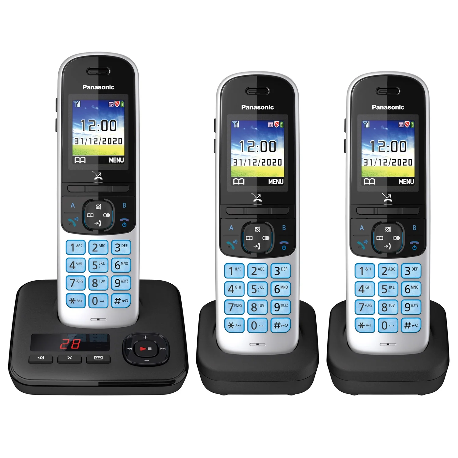 Panasonic KX-TGH723ES Digital Cordless Telephone with Automated Call Block, Enhanced Volume and Answering Machine - Image 3