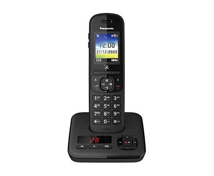 Panasonic KX-TGH725EB Cordless Telephone, Five Handsets with Automated Call Block and Answering Machine - Image 2