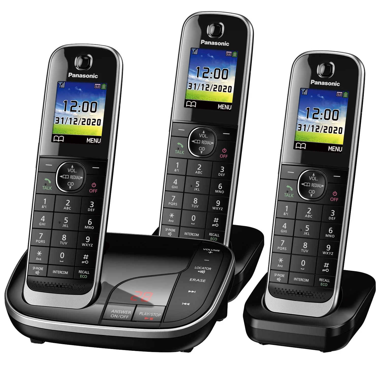 Panasonic KX-TGJ323EB Cordless Phone, Trio Handset with Nuisance Call Blocker - Image 2