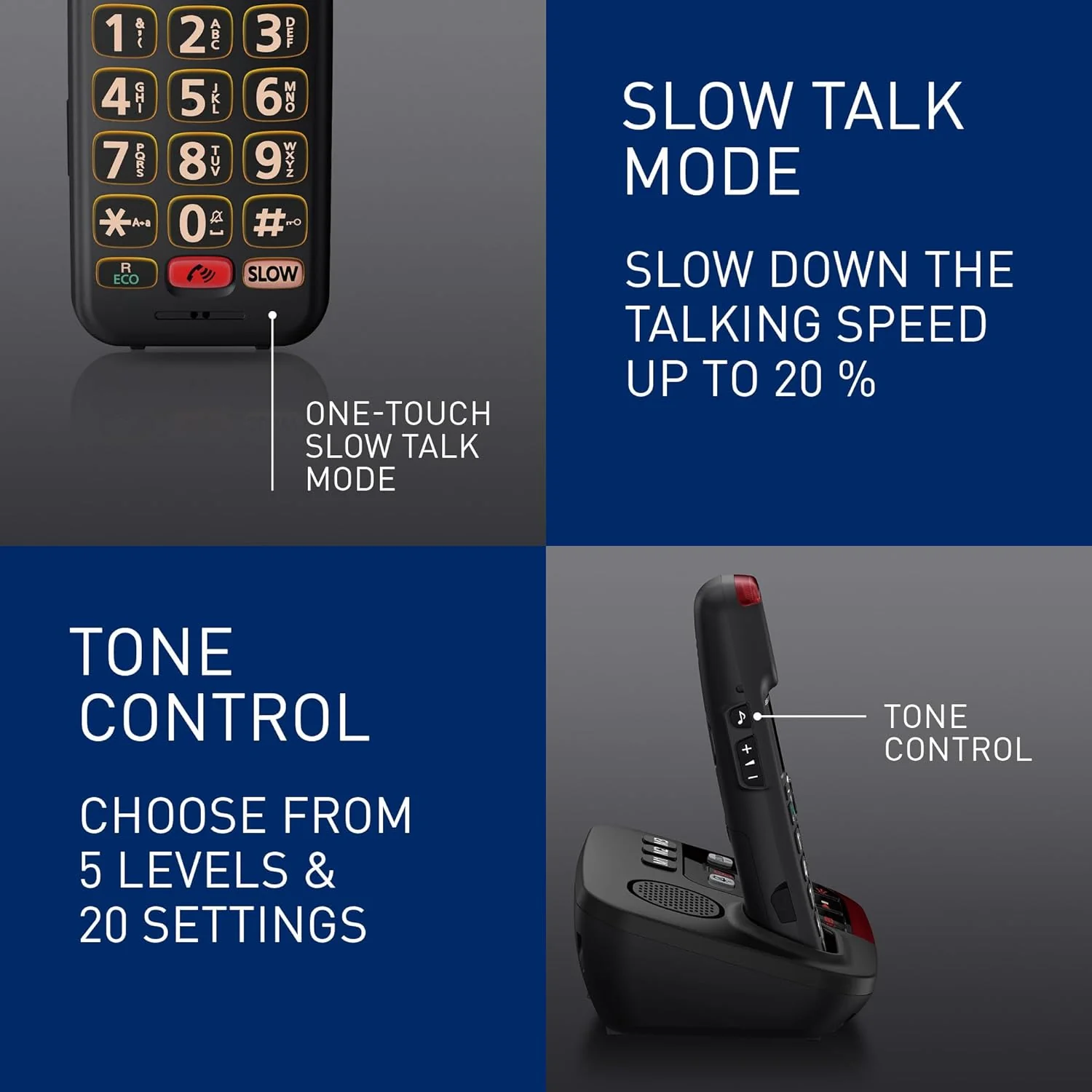 Panasonic KX-TGM423 Trio Big Button Cordless Phones - Image 3