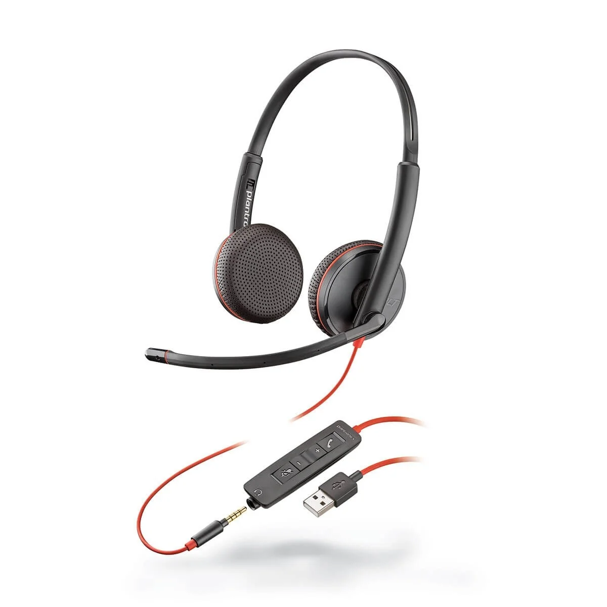 Plantronics Blackwire 3225 USB-A Stereo UC Corded Headset with 3.5mm Connection
