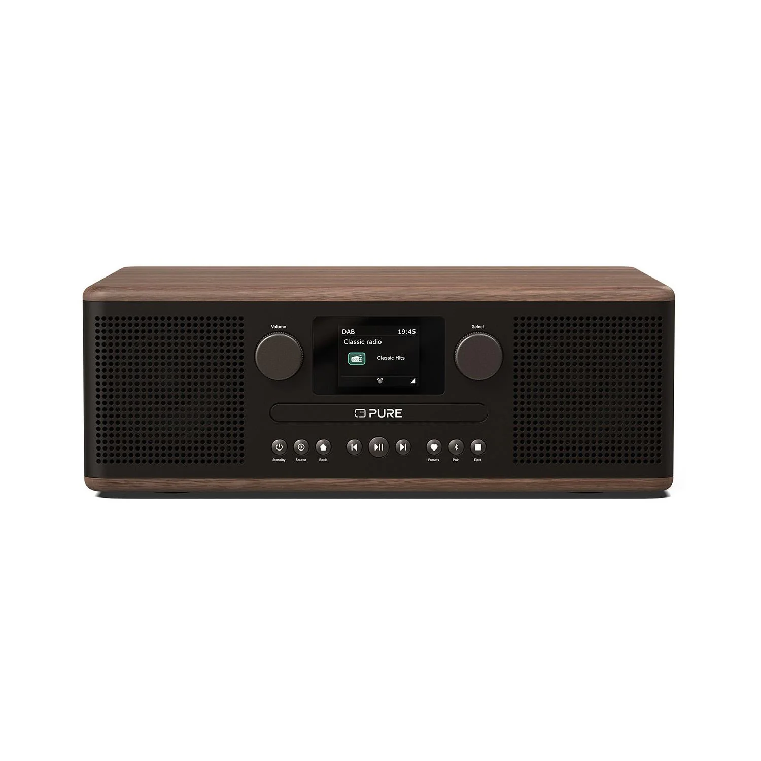 Pure Classic C-D6 DAB Radio in Black/Walnut