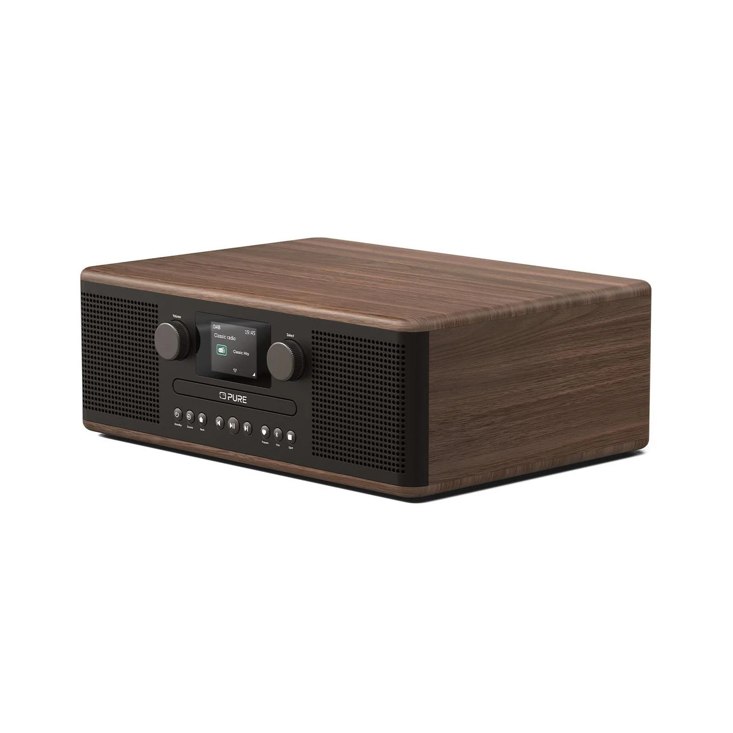 Pure Classic C-D6 DAB Radio in Black/Walnut - Image 2