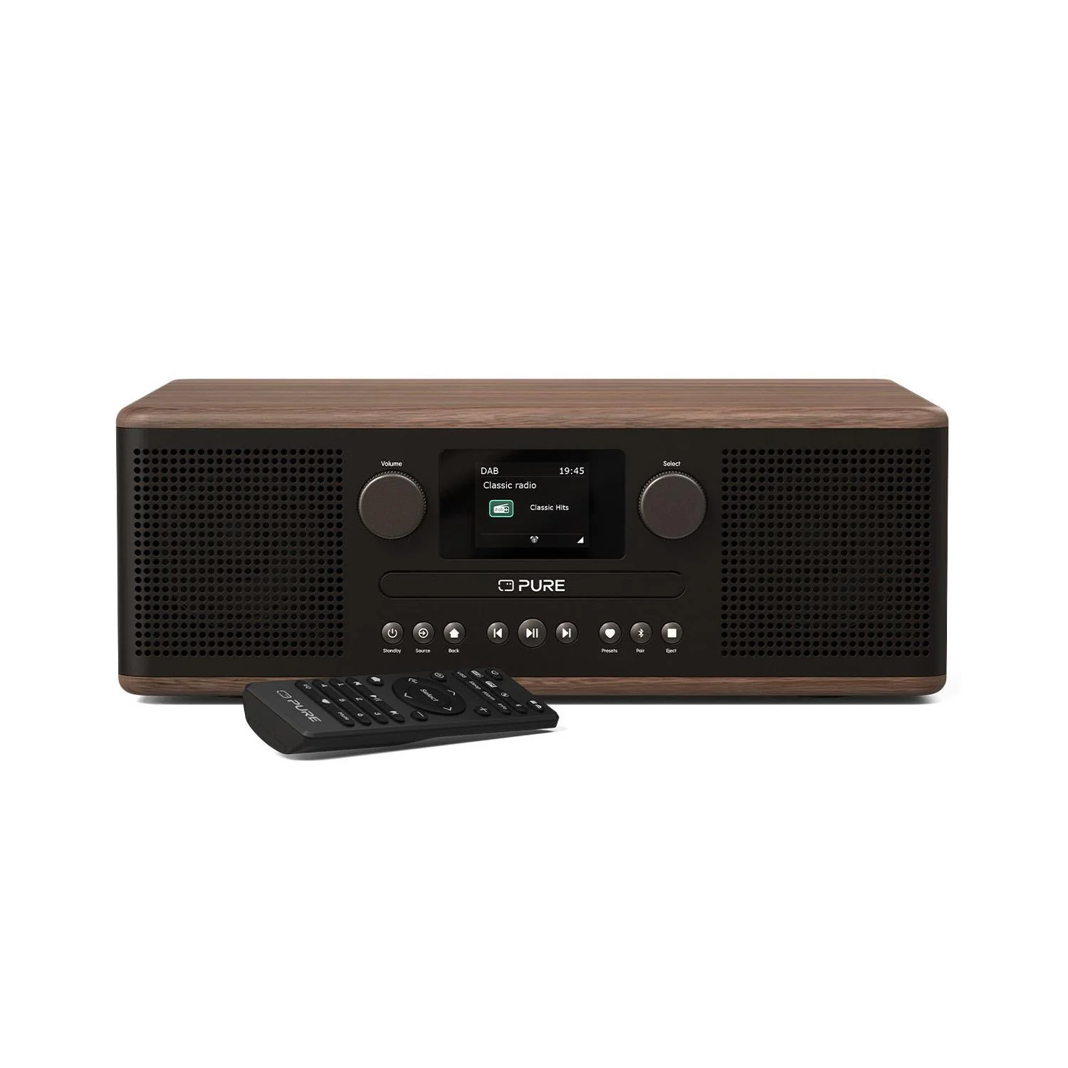 Pure Classic C-D6 DAB Radio in Black/Walnut - Image 4