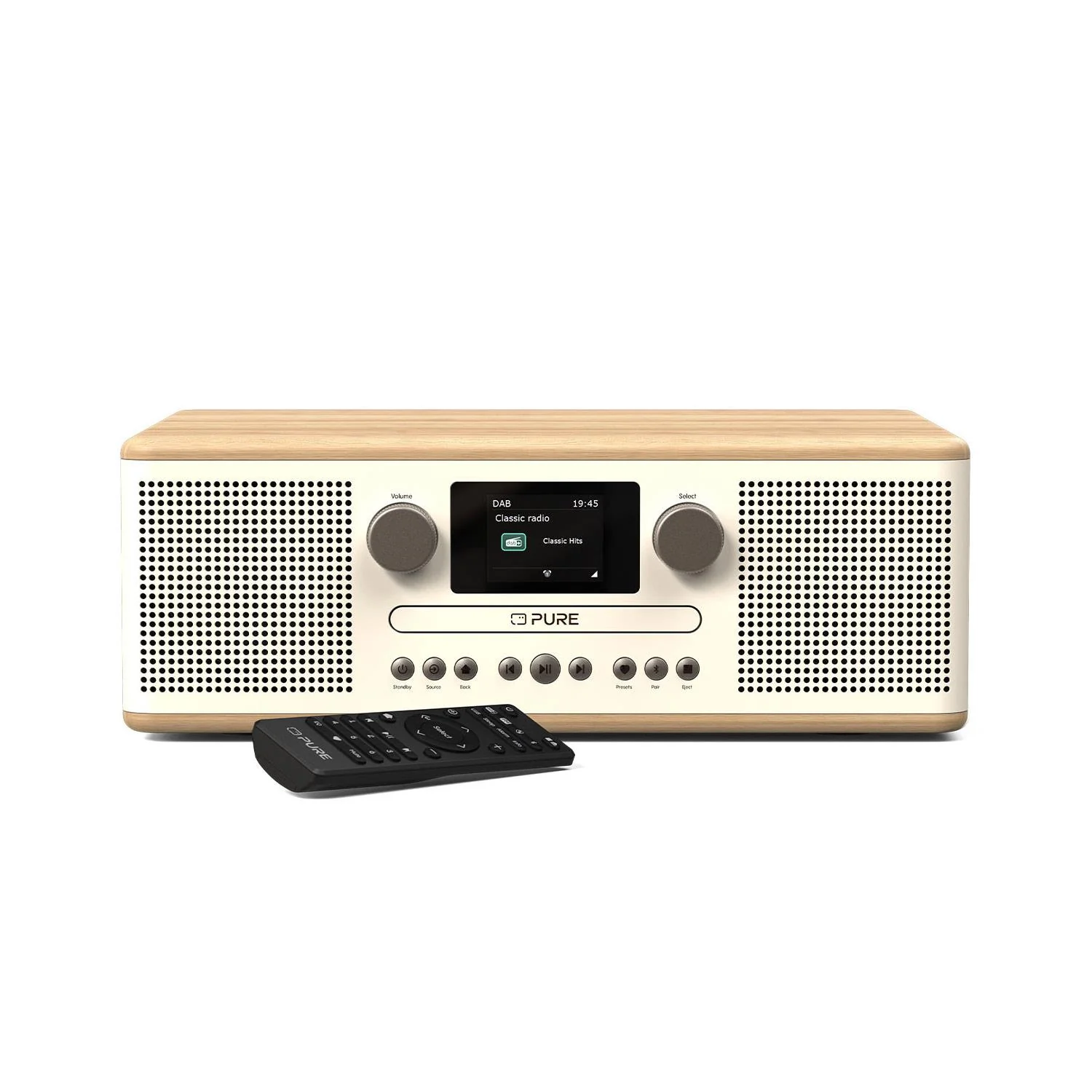 Pure Classic C-D6 DAB Radio in White/Oak - Image 4