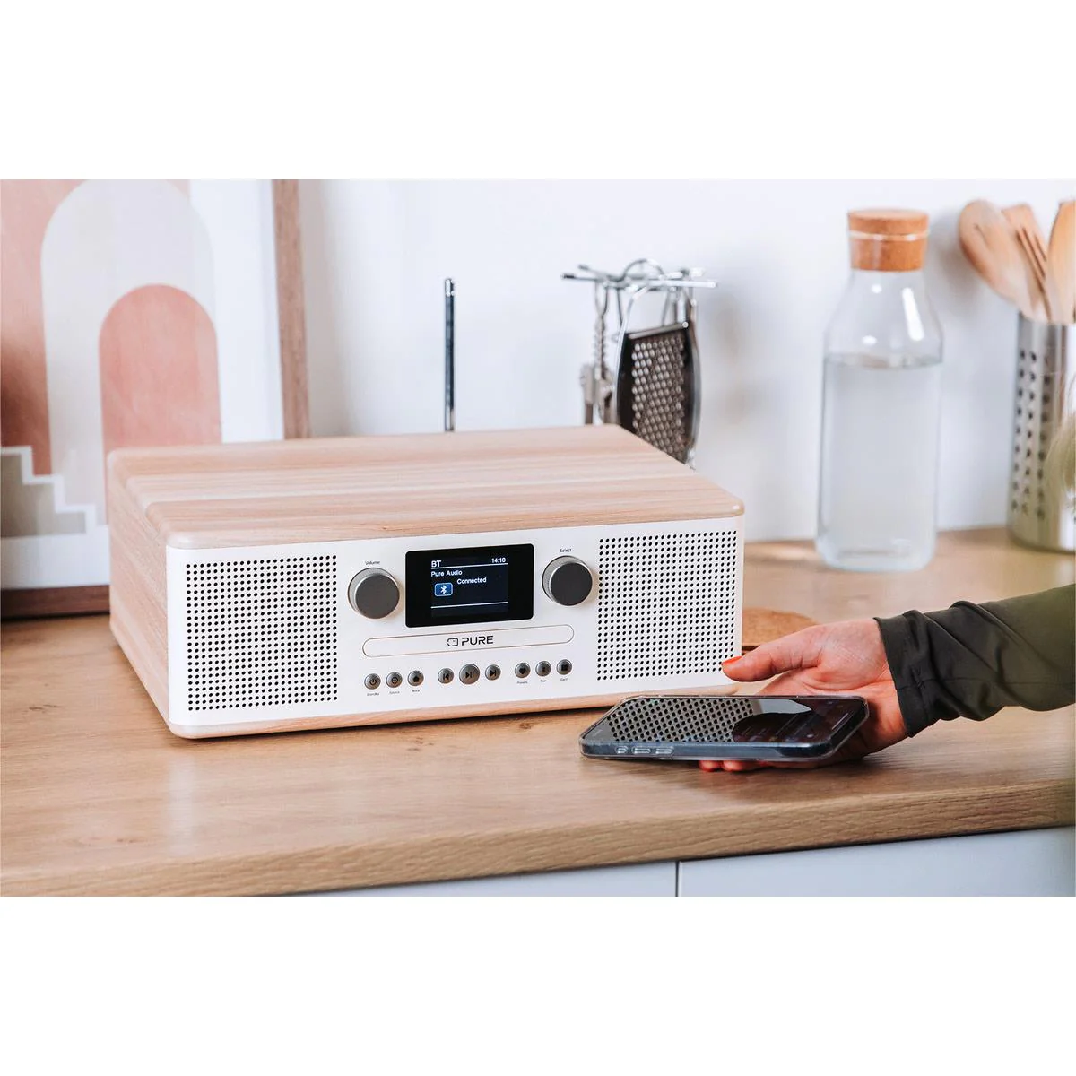 Pure Classic C-D6 DAB Radio in White/Oak - Image 6