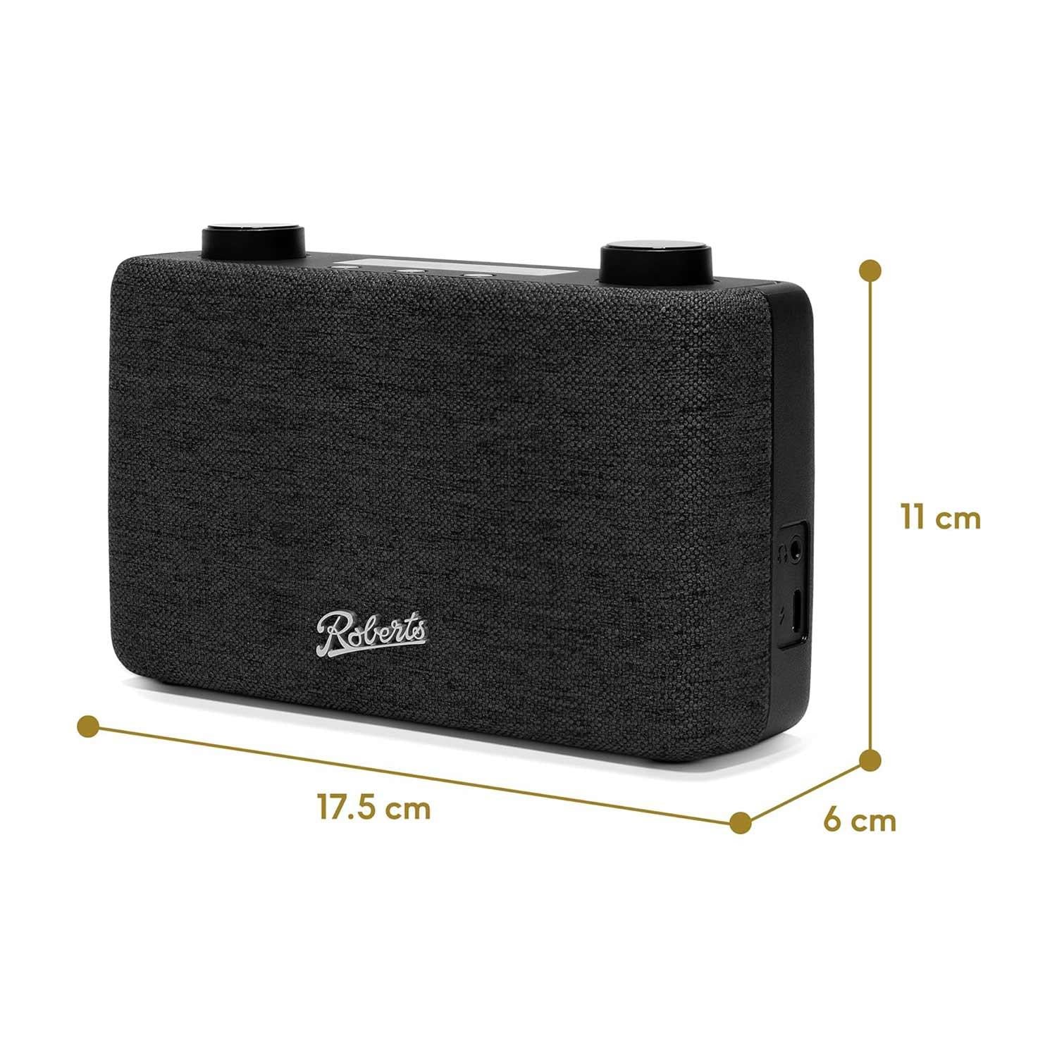 Roberts Play FM Radio, Black - Image 4