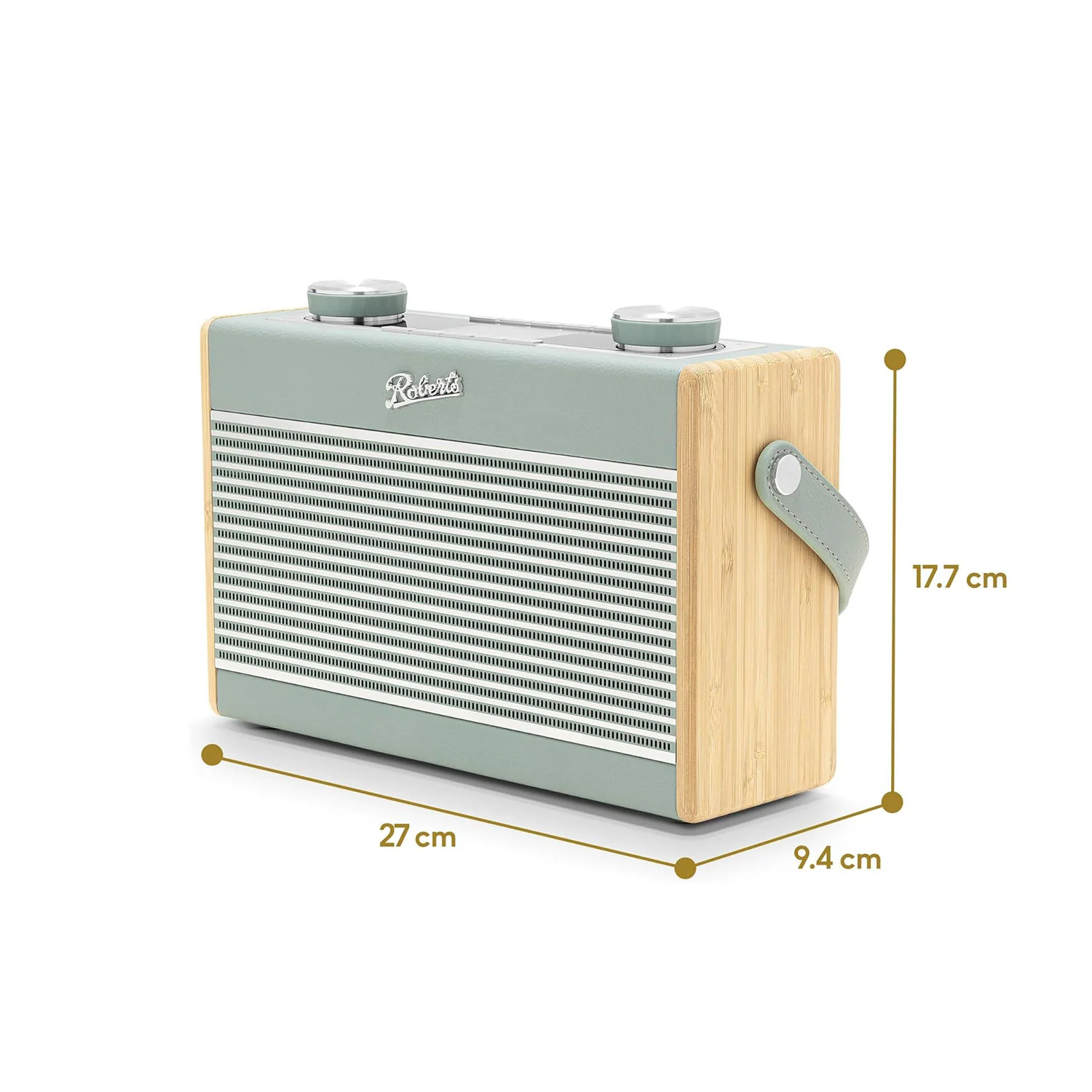 Roberts Rambler Classic DAB/FM Radio & Bluetooth Speaker, Duck Egg - Image 5