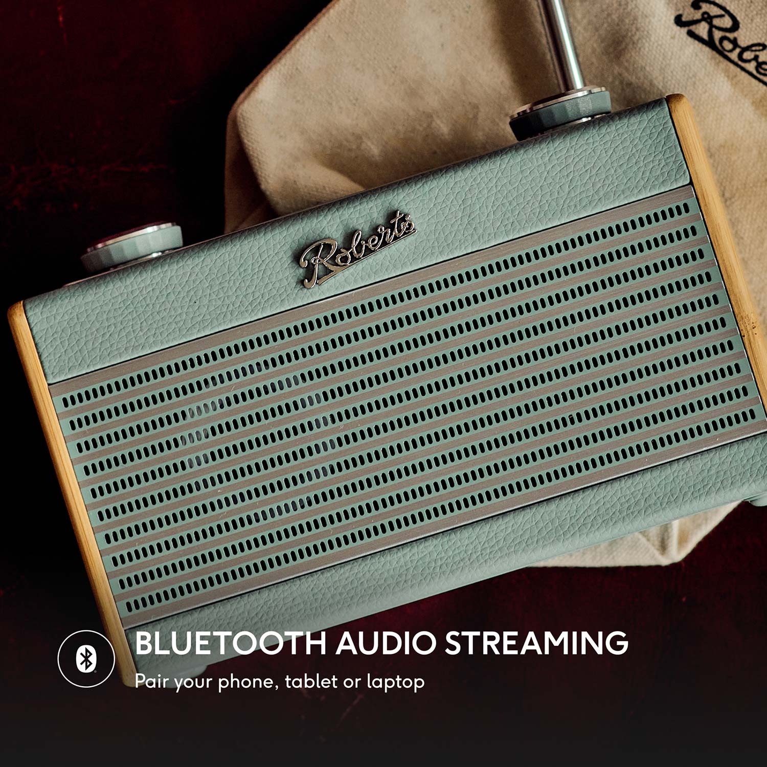 Roberts Rambler Uno DAB/DAB+/FM Bluetooth Digital Radio in Duck Egg - Image 3