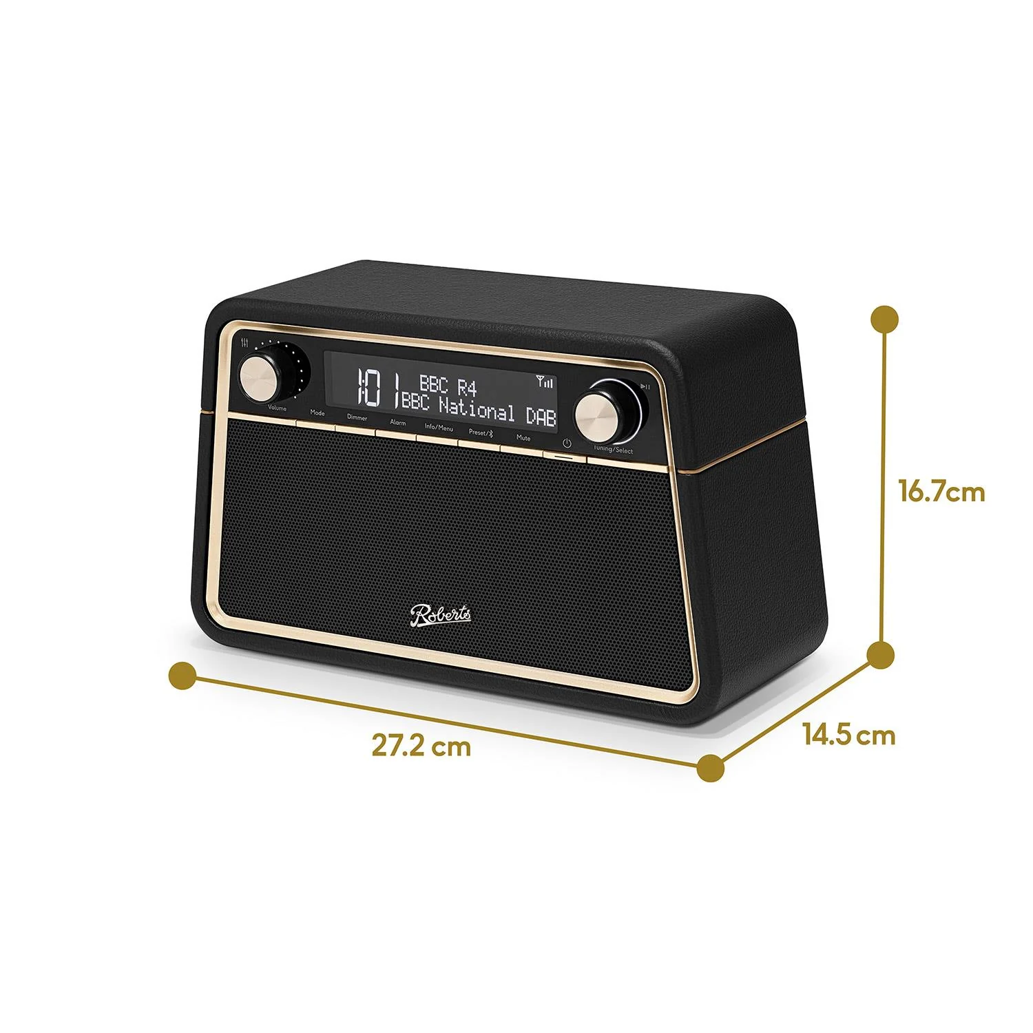 Roberts Reva Tabletop DAB Radio & Bluetooth Speaker in Black - Image 5