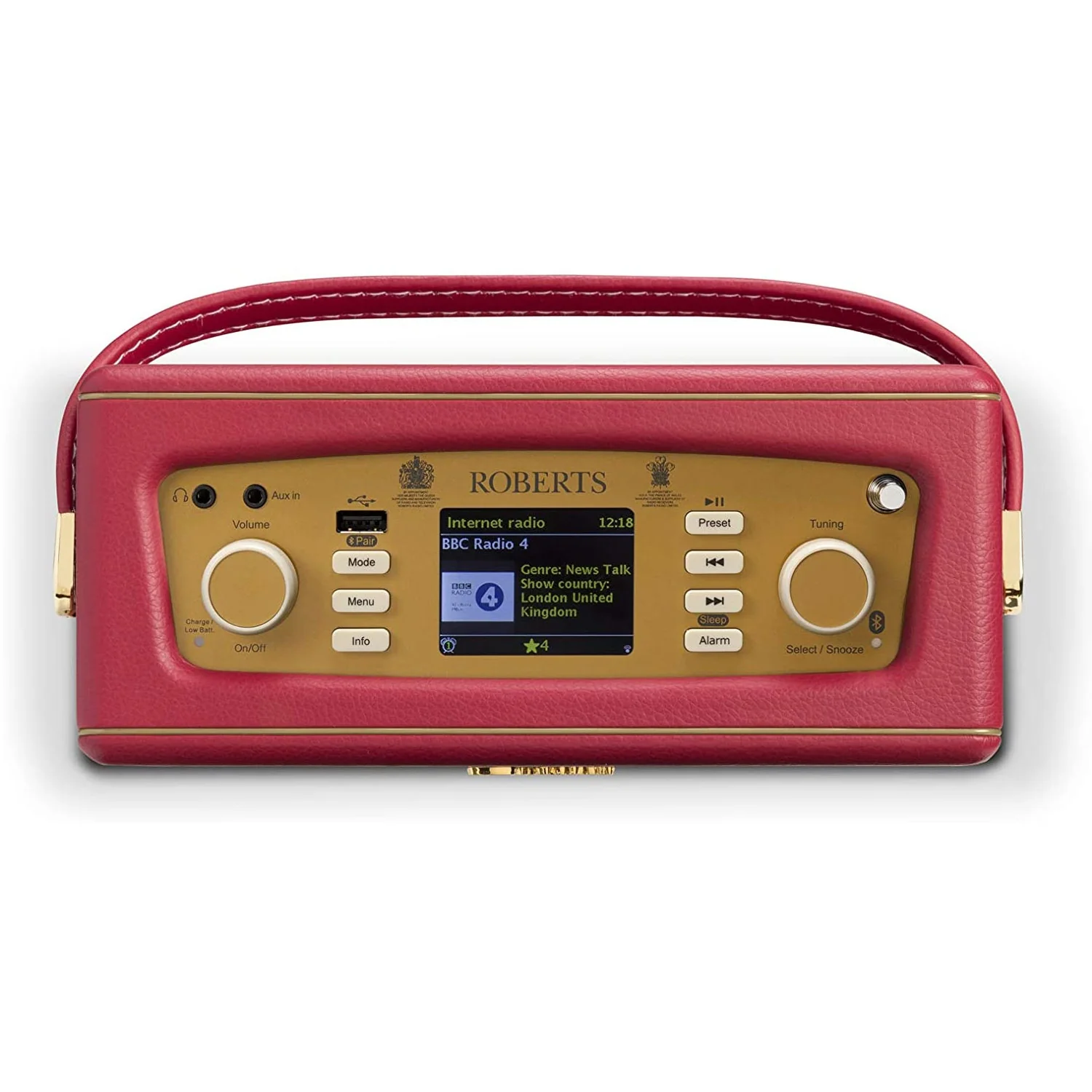 Roberts Revival iStream 3L DAB+/FM Internet Smart Radio with Bluetooth in Berry Red - Image 4