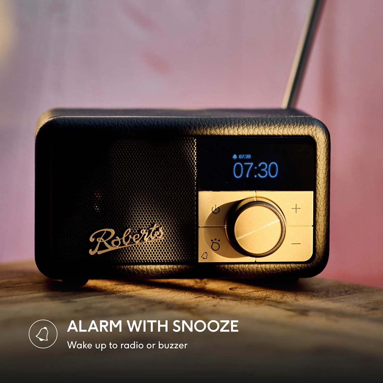 Roberts Revival Petite 2 DAB Radio & Portable Bluetooth Speaker in Black - Image 3