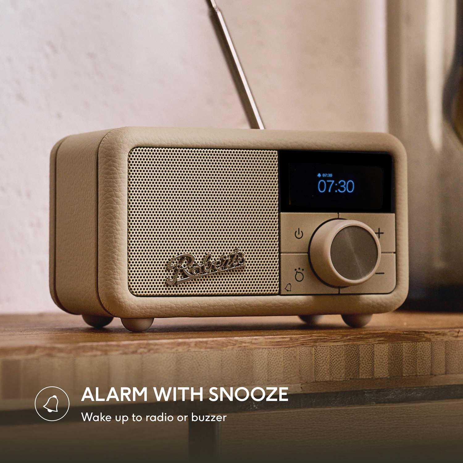 Roberts Revival Petite 2 DAB Radio & Portable Bluetooth Speaker in Pastel Cream - Image 3