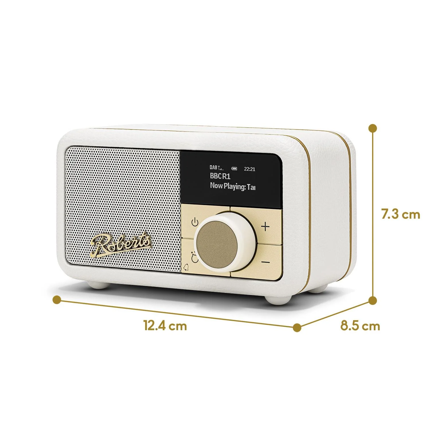 Roberts Revival Petite 2 DAB Radio & Portable Bluetooth Speaker in Pastel Cream - Image 7